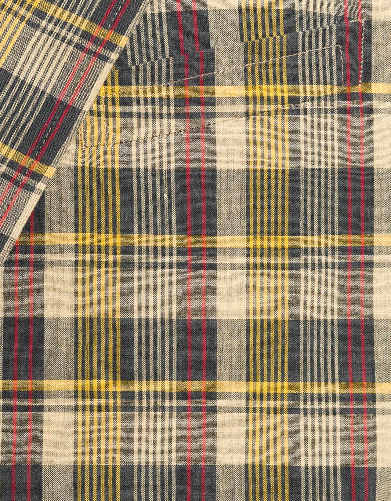 KHAKI NAVY BURGUNDY COTTON MADRAS SPORT COAT - CLASSIC FIT