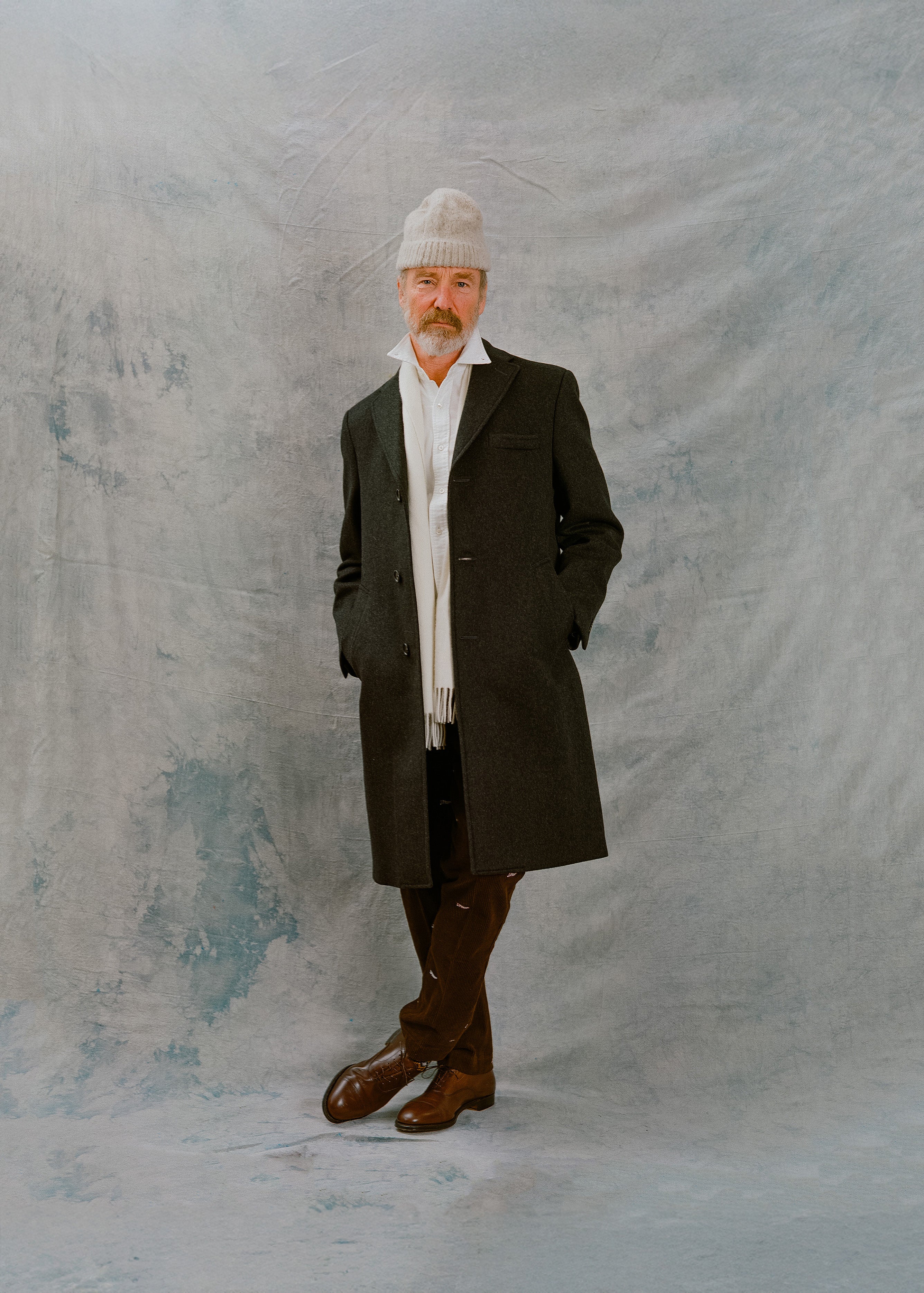 Made-in-Scotland Light Grey Shaggy Dog Beanie