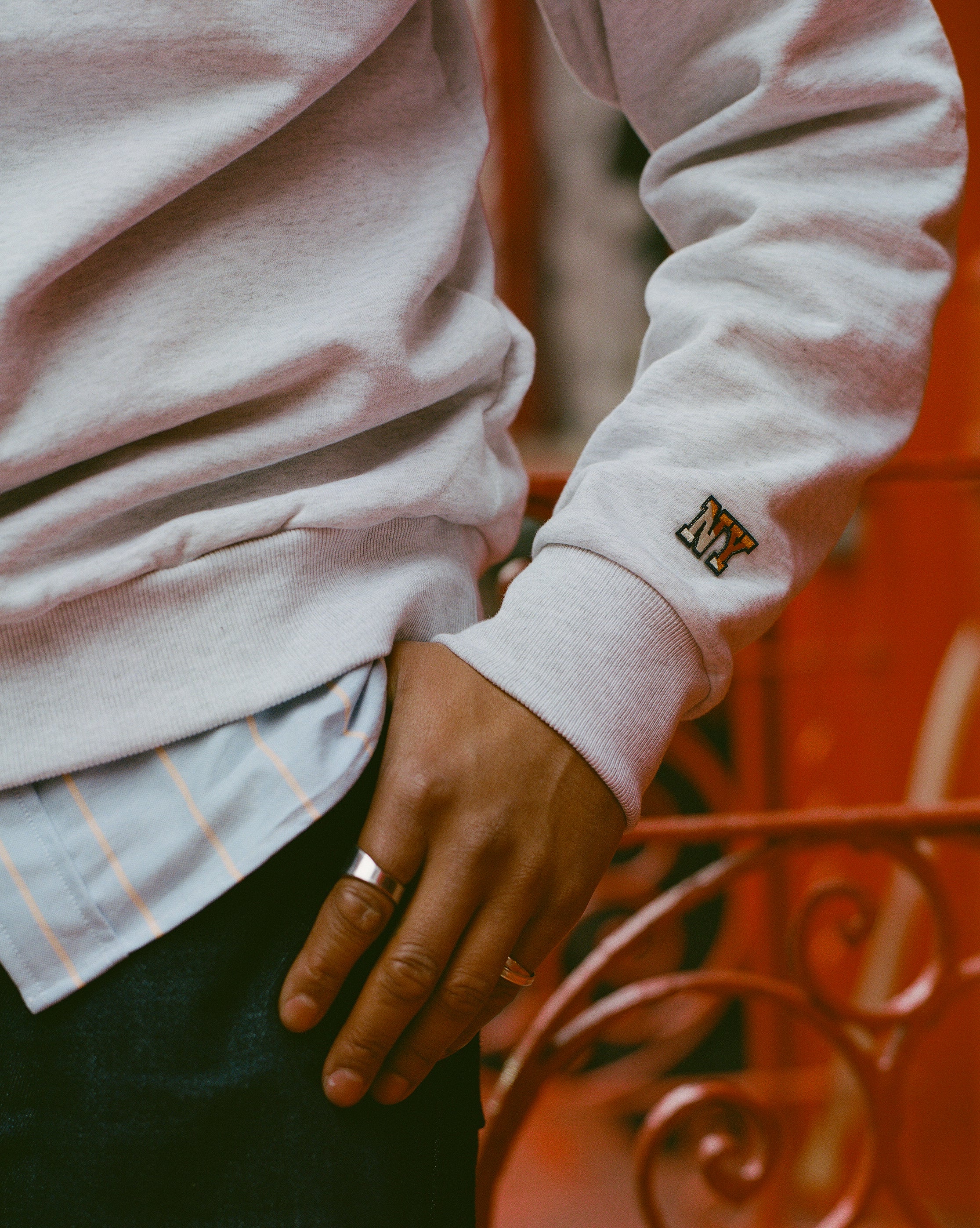 J. Press x Only NY Grey Bulldog Sweatshirt