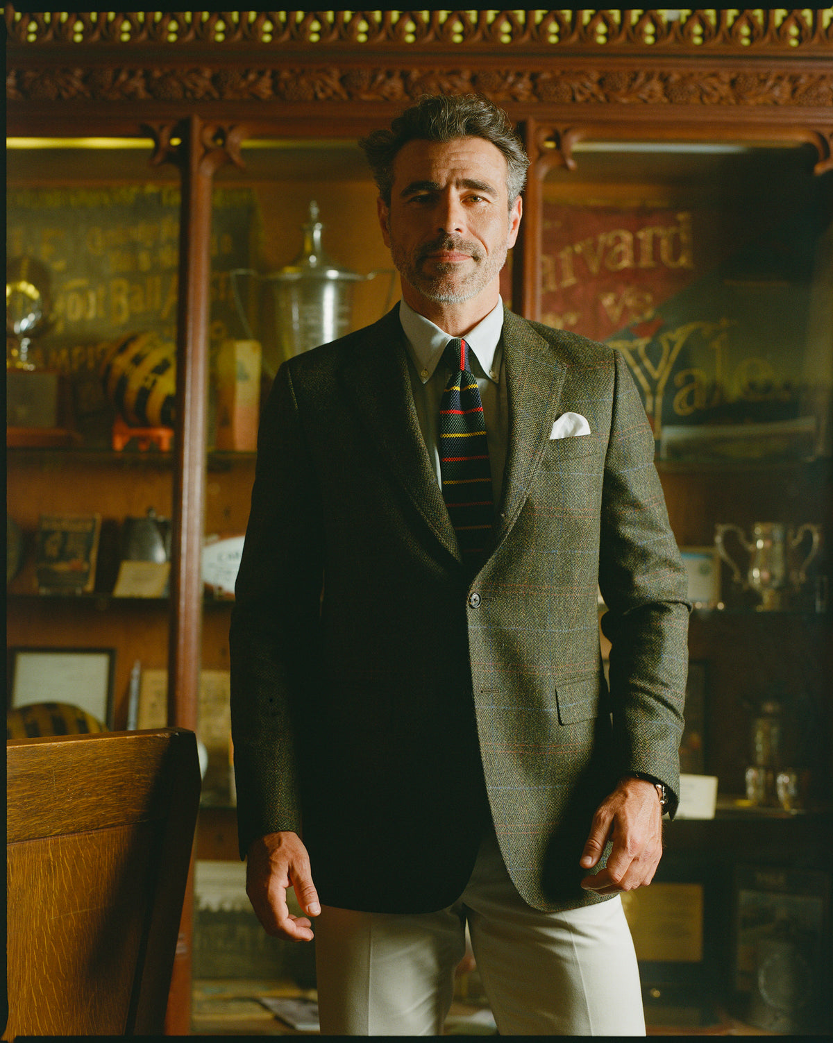Made-in-Canada Olive Barleycorn Windowpane Sport Coat