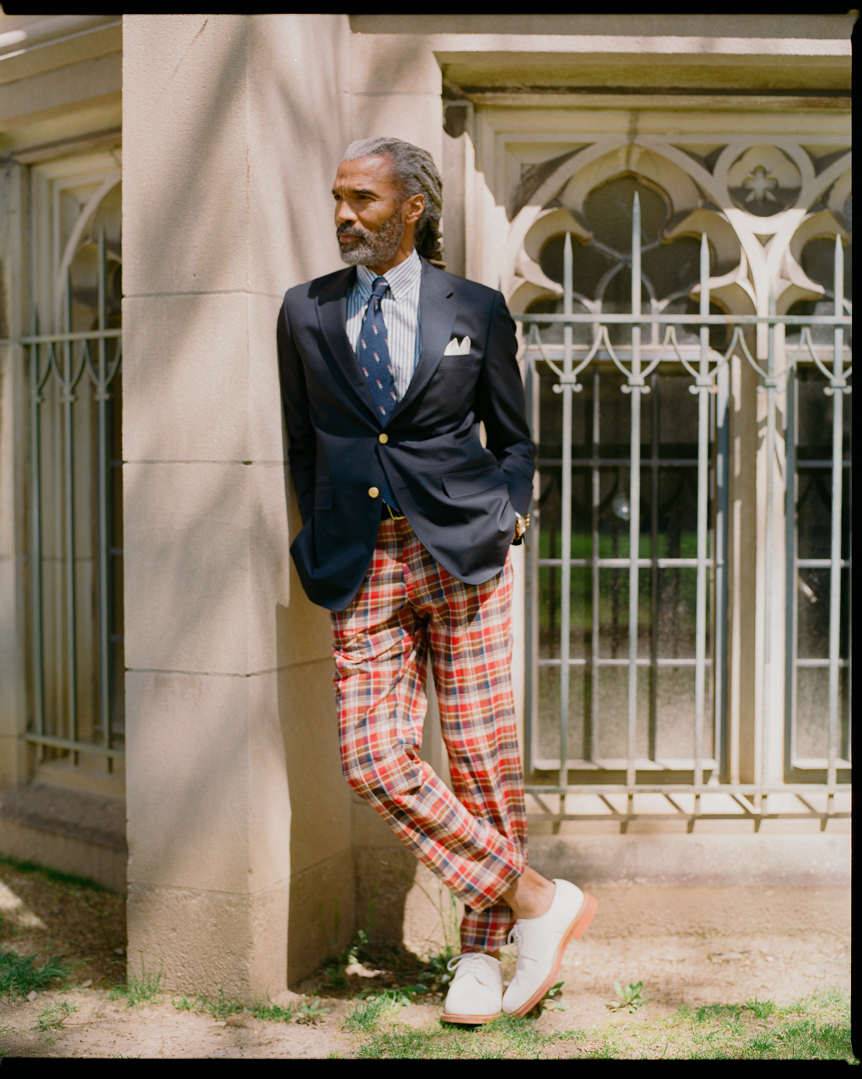 Made-in-USA Brown & Red Authentic Madras Trouser