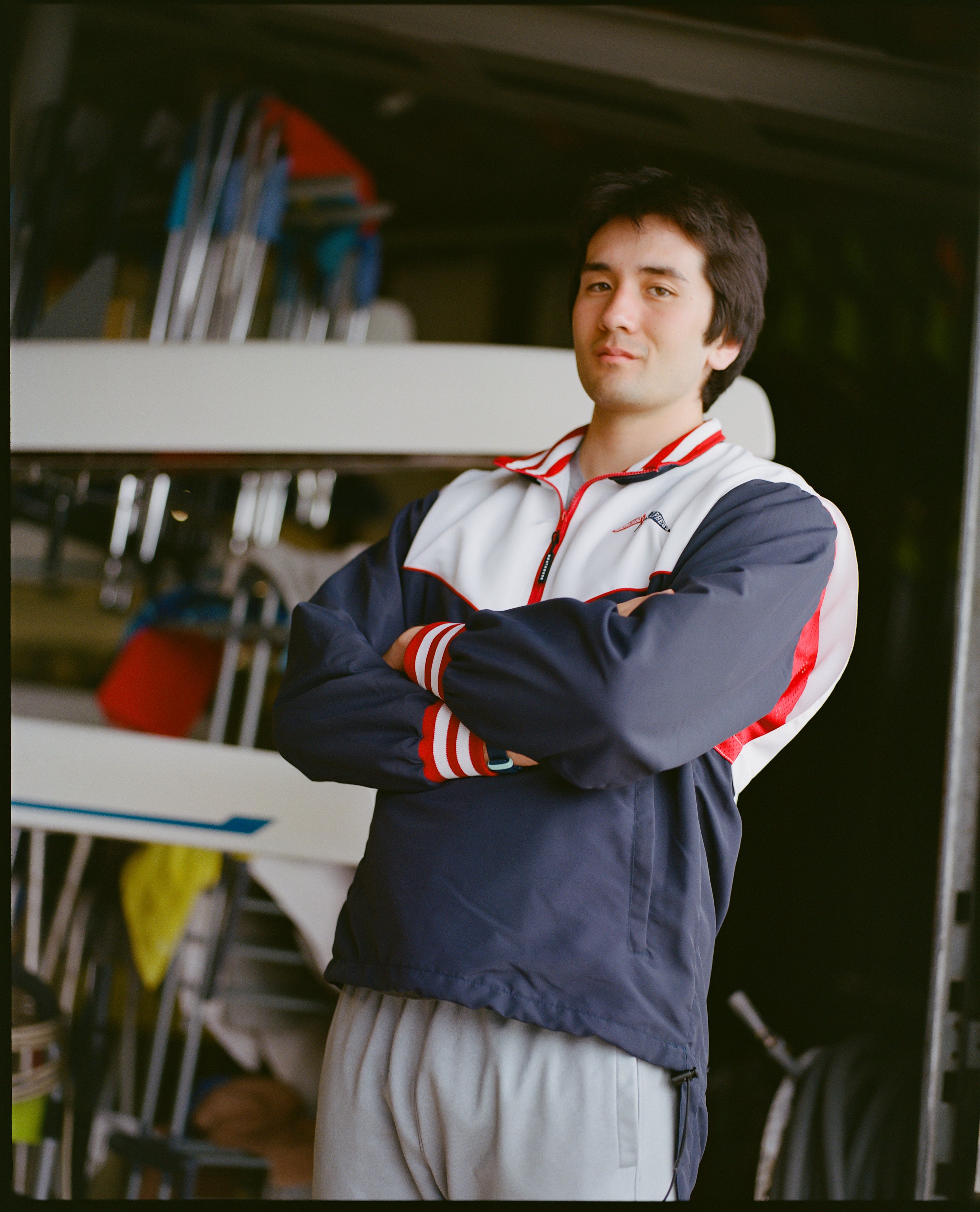 J.Press x Boathouse Navy & White Stevenson Jacket | J. PRESS