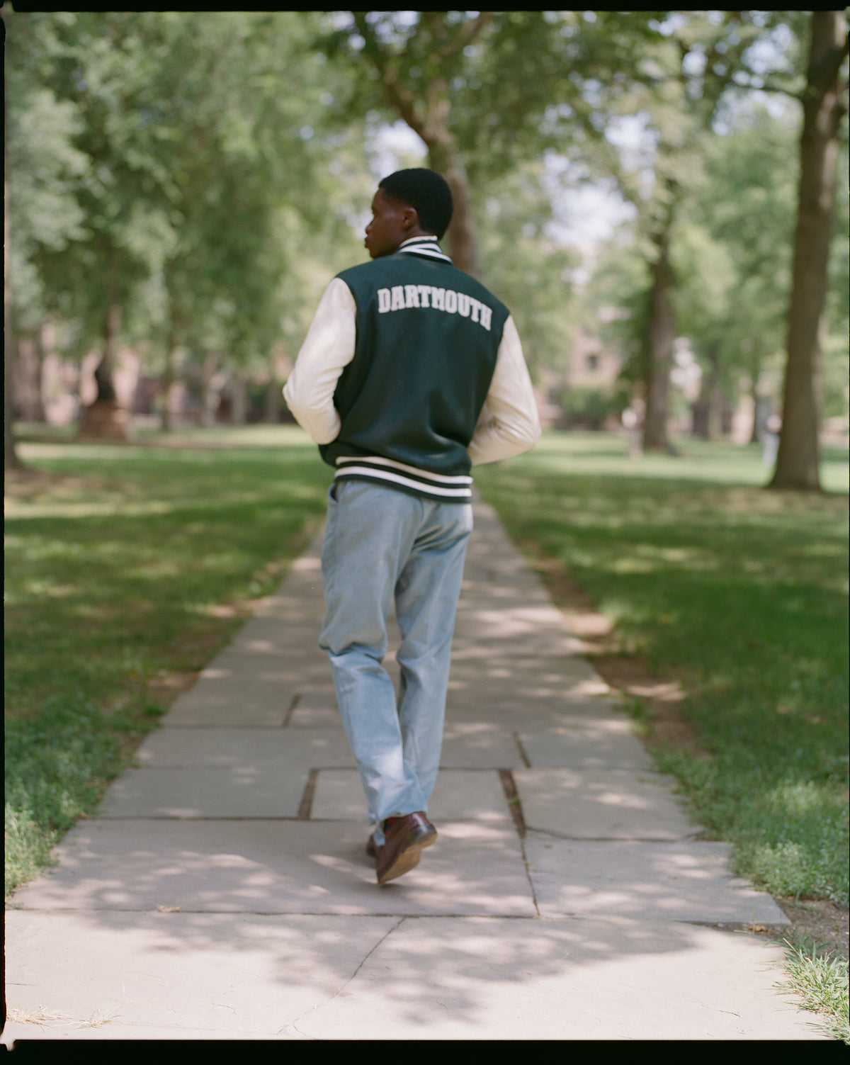 Dartmouth Varsity Jacket - Green | Pennant Label - J. Press