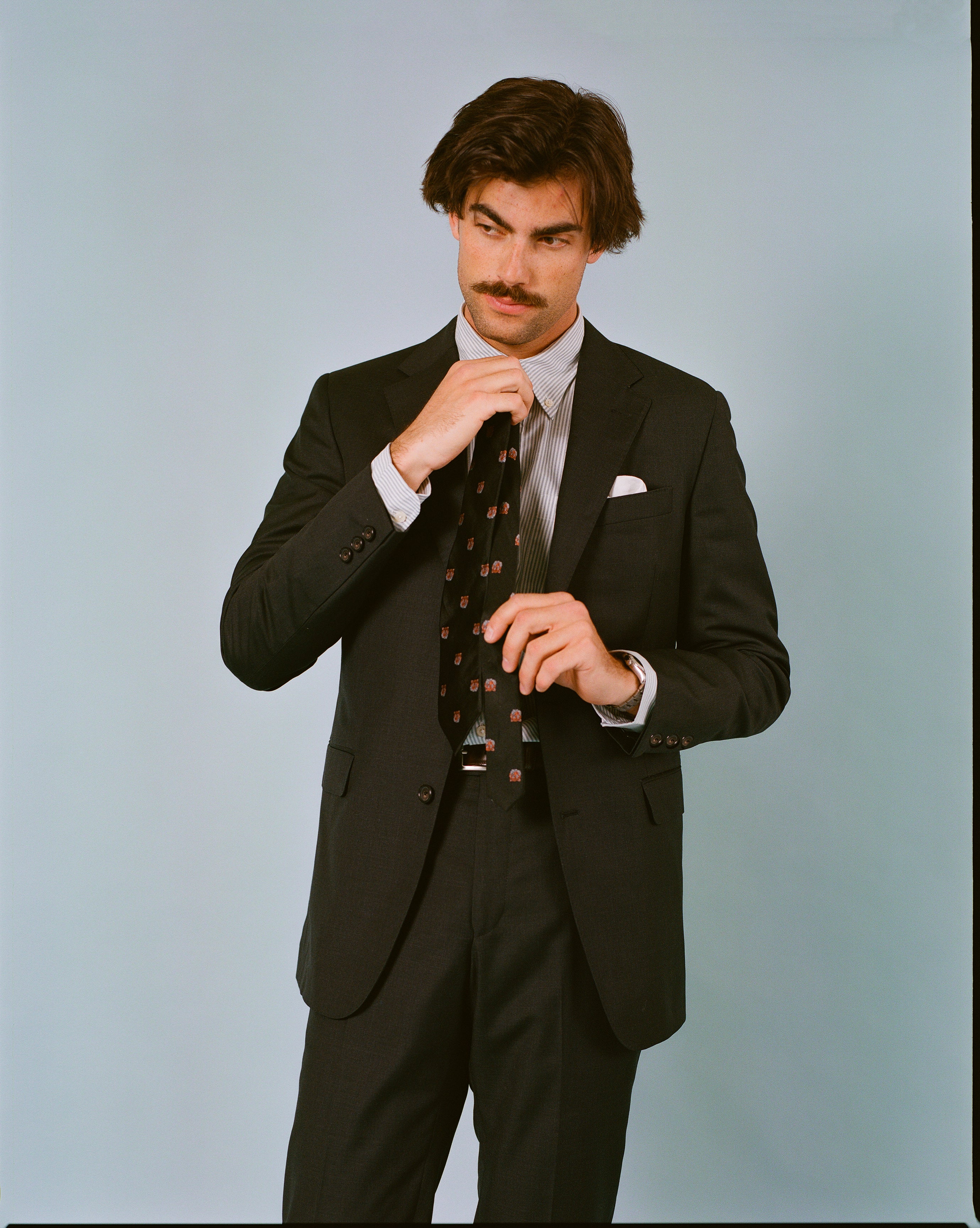 Made-in-USA Charcoal Two-Button Darted Suit - Custom Make