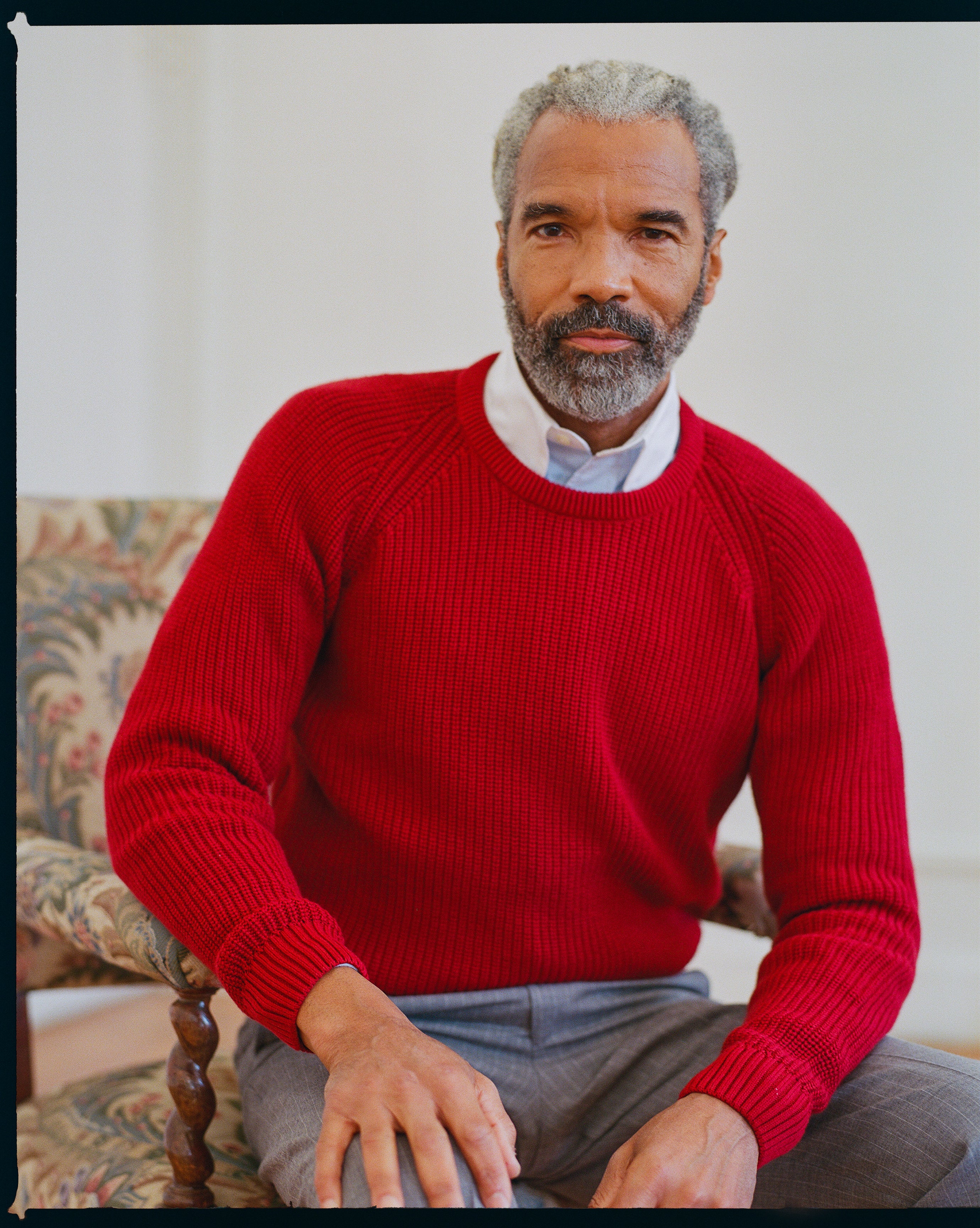 【DEVEREUXGOLF】ワンピース　S レッドボーダー Red Shaker Knit Cotton Crew Neck Sweater