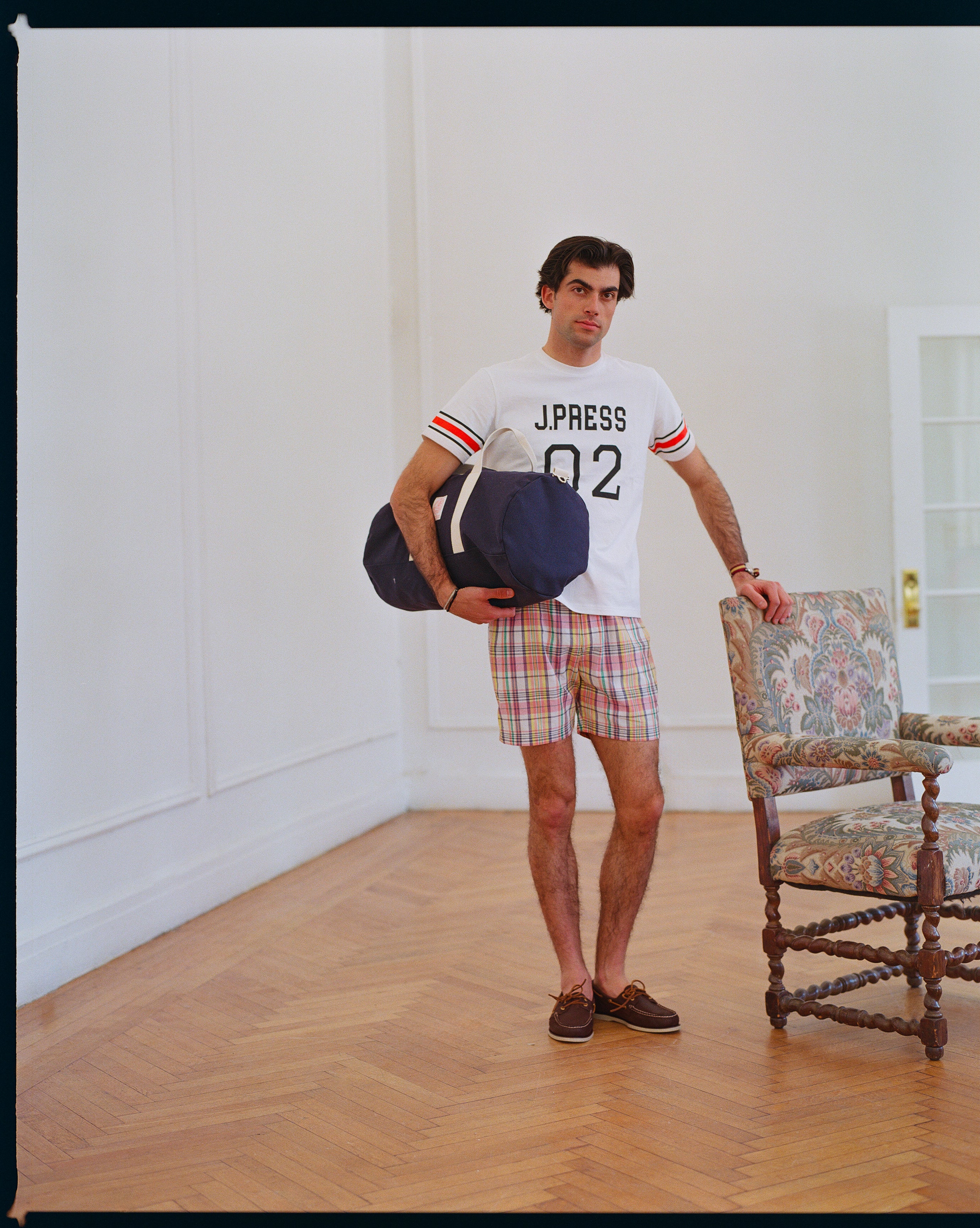 Peach & Yellow Pastel Authentic Madras Swim Trunks