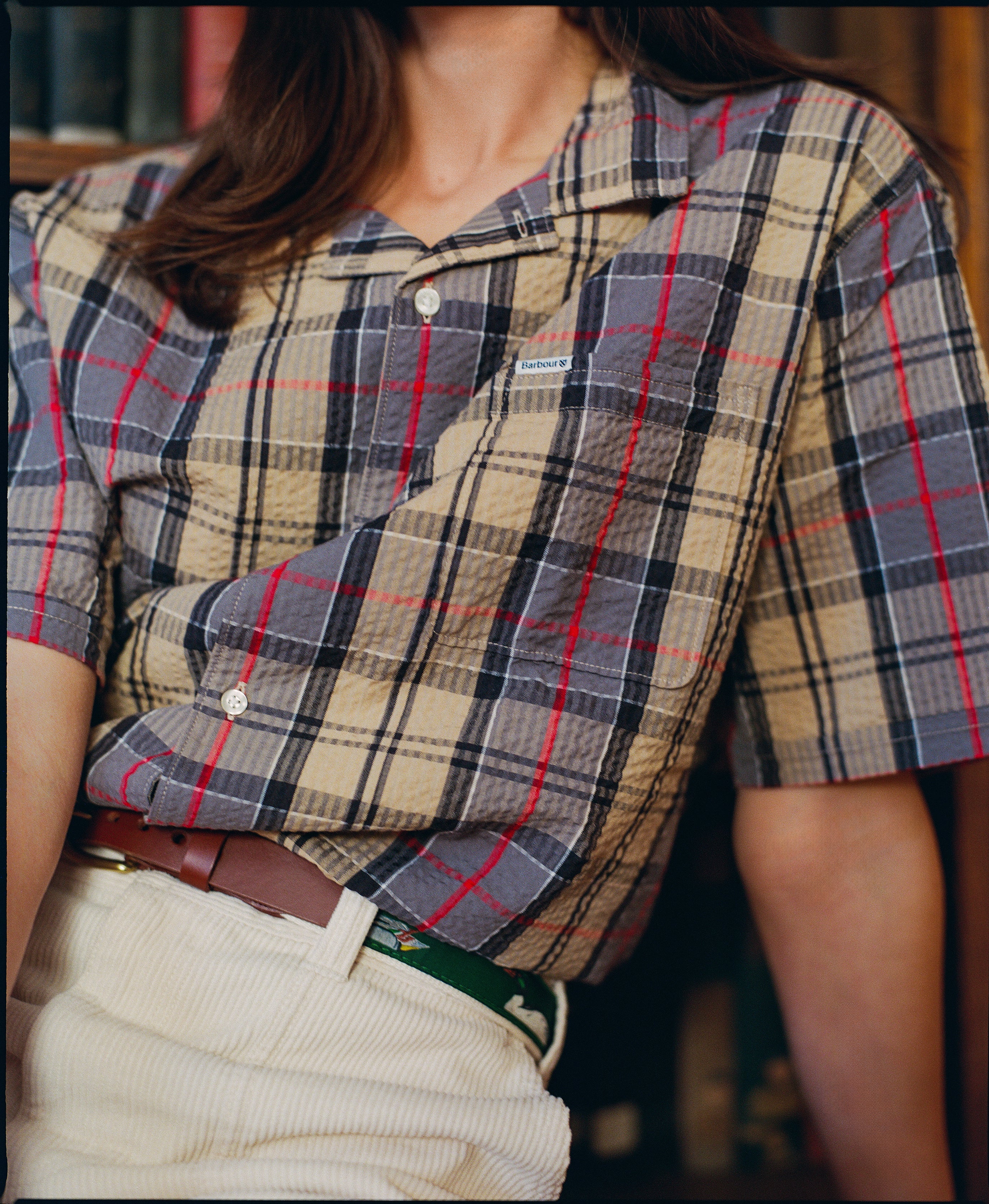 Barbour Dress Tartan Seersucker Sport Shirt