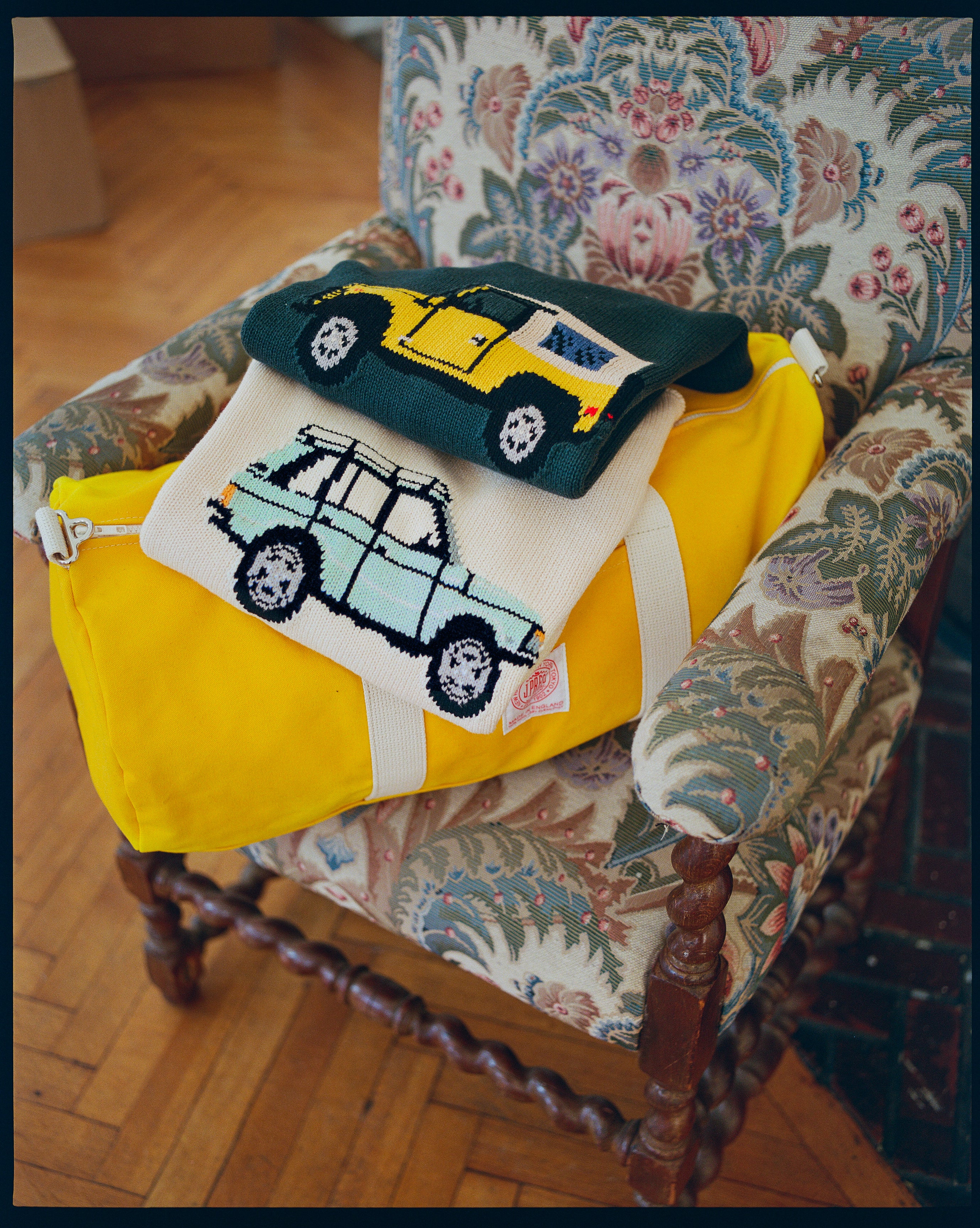 Rover Intarsia Knit Cotton Sweater