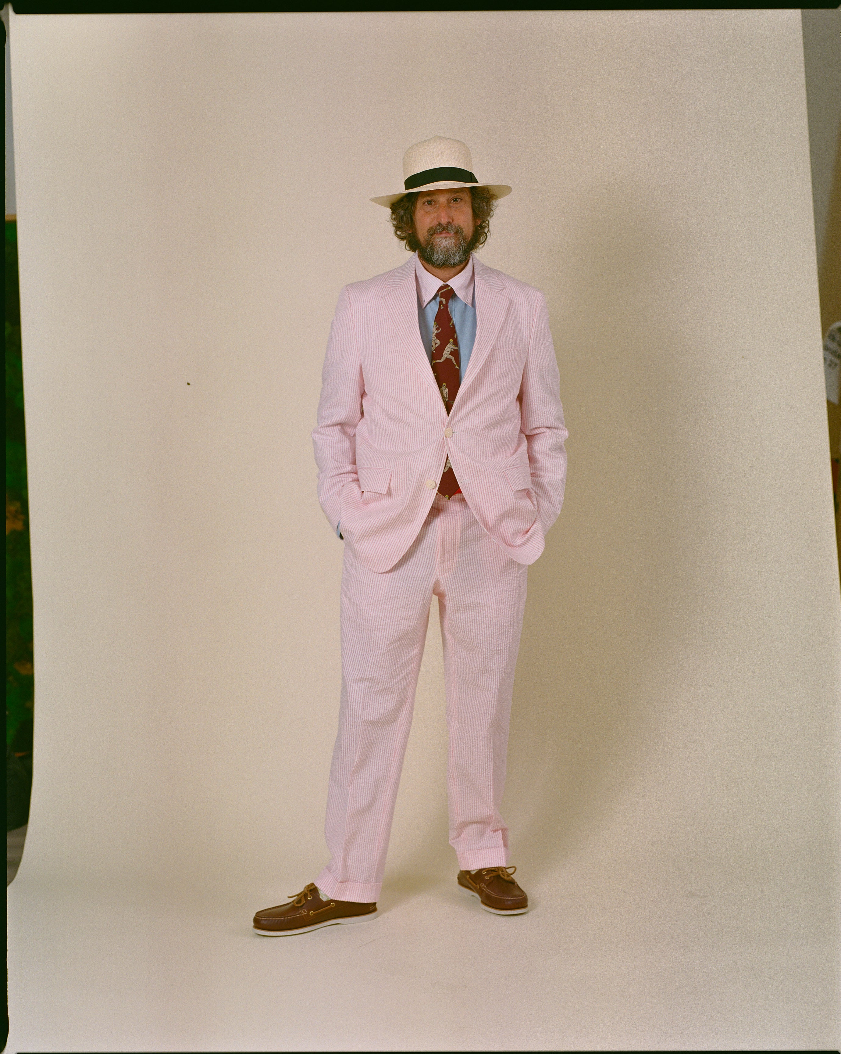 Made-in-Canada Pink Stripe Seersucker Trouser
