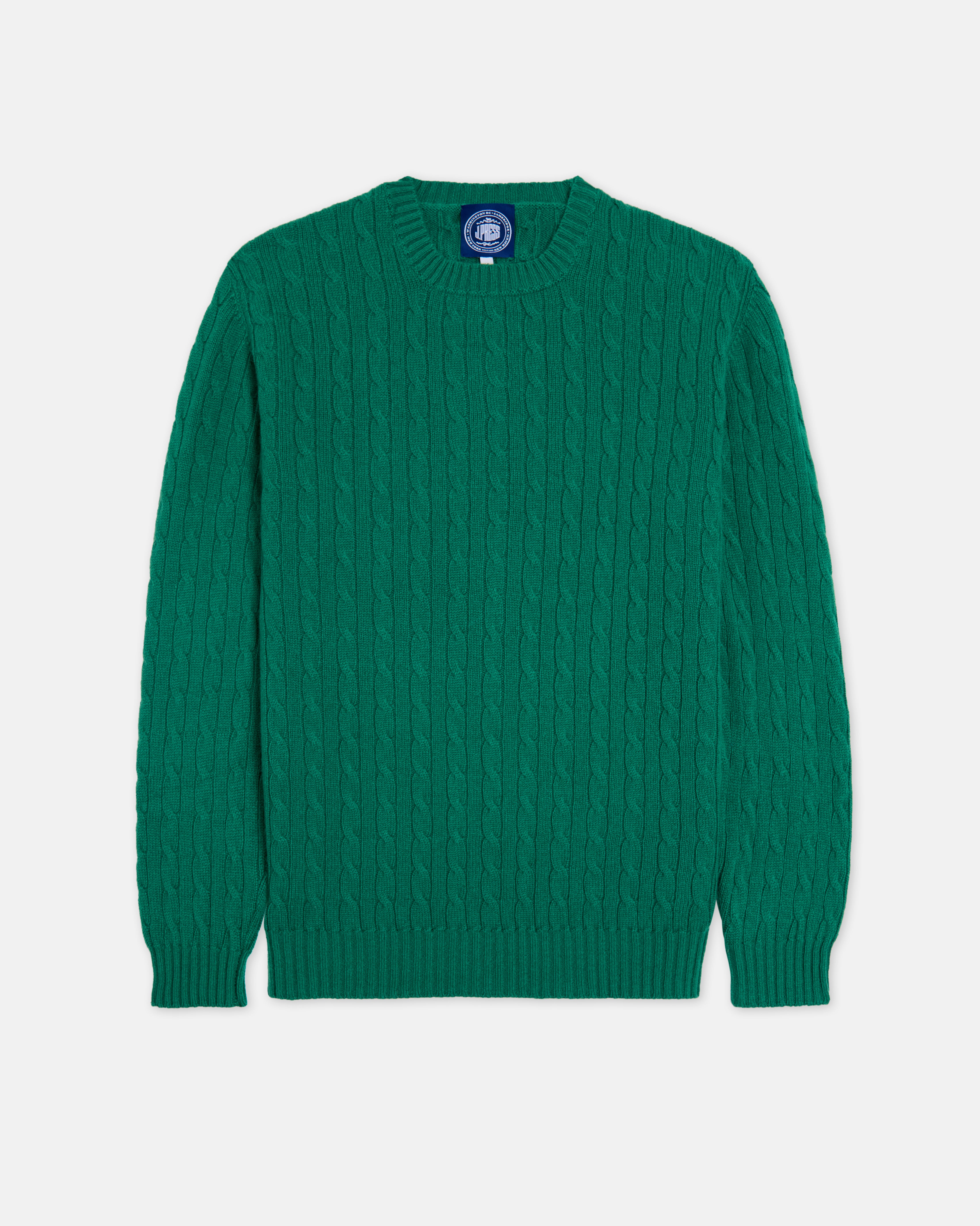 Scottish Cashmere Cable Knit Sweater - Kelly Green | J. PRESS
