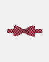 Made-in-UK Red Printed Foulard Silk Bow Tie