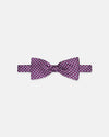 Made-in-UK Purple Printed Foulard Silk Bow Tie