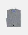 Heather Grey Lambswool Cardigan Sweater