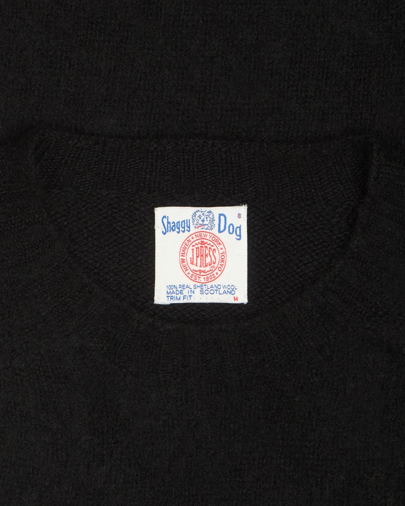 BRIEFING 新品　SHAGGY LOGO TURTLENECK KNIT HARLEY OF SCOTLAND - Shaggy Dog Wool Turtleneck Sweater Cream