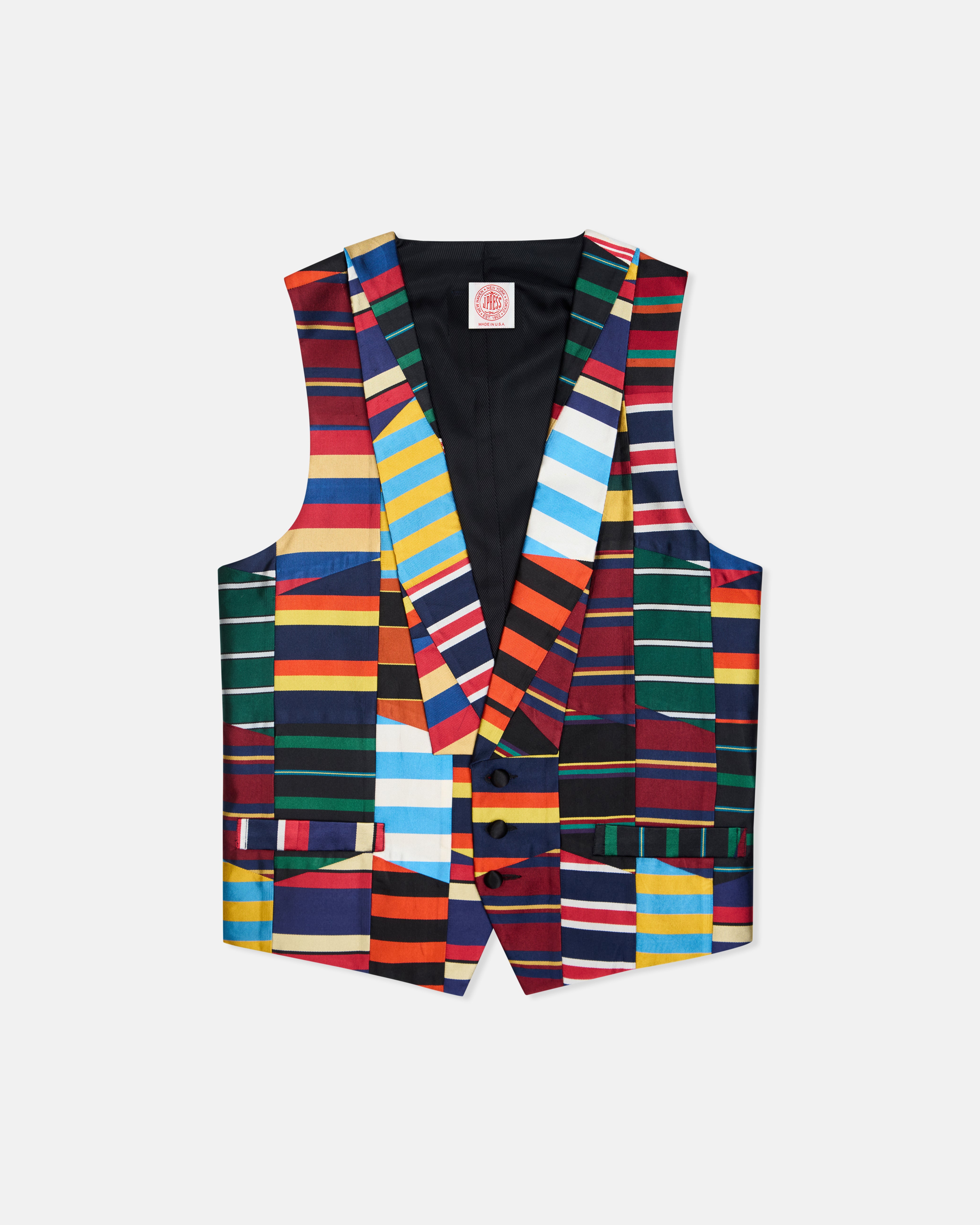 新品 VAN JAC PATCHWORK VEST L size / ヴァンヂャケット パッチワーク 