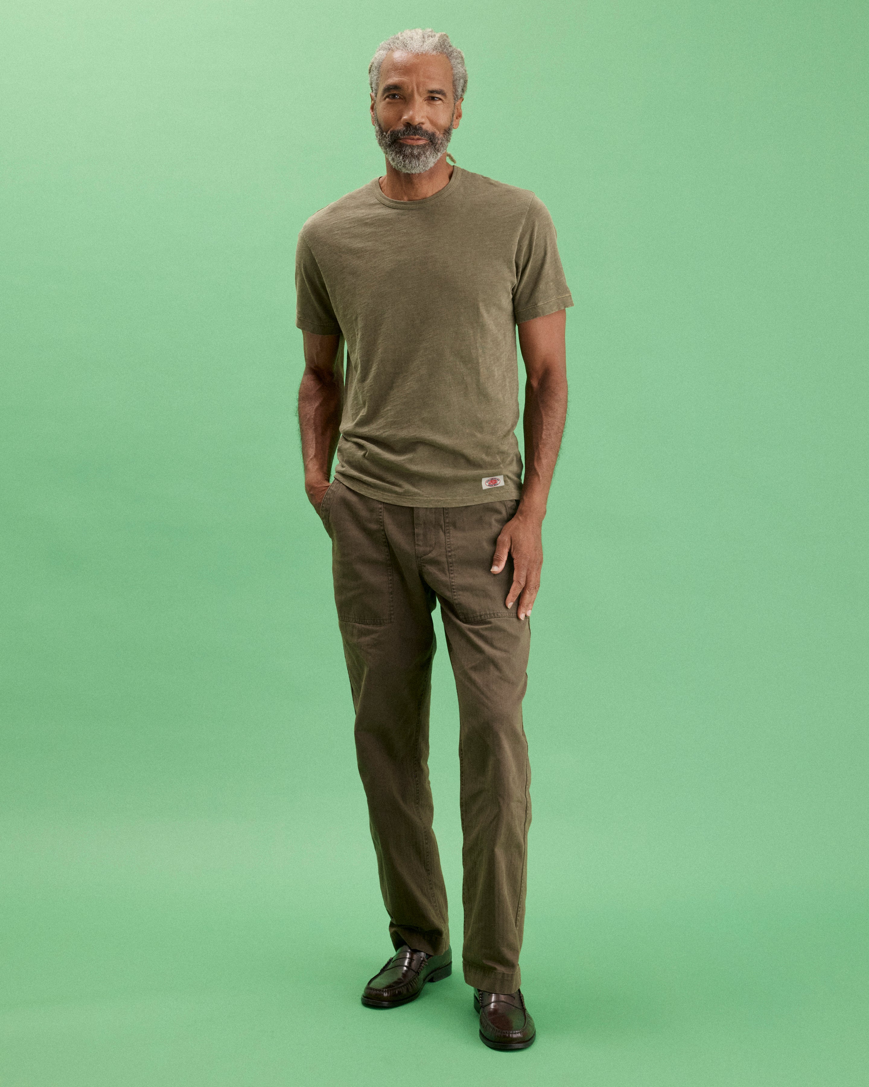 Made-in-USA Olive Grey T-Shirt