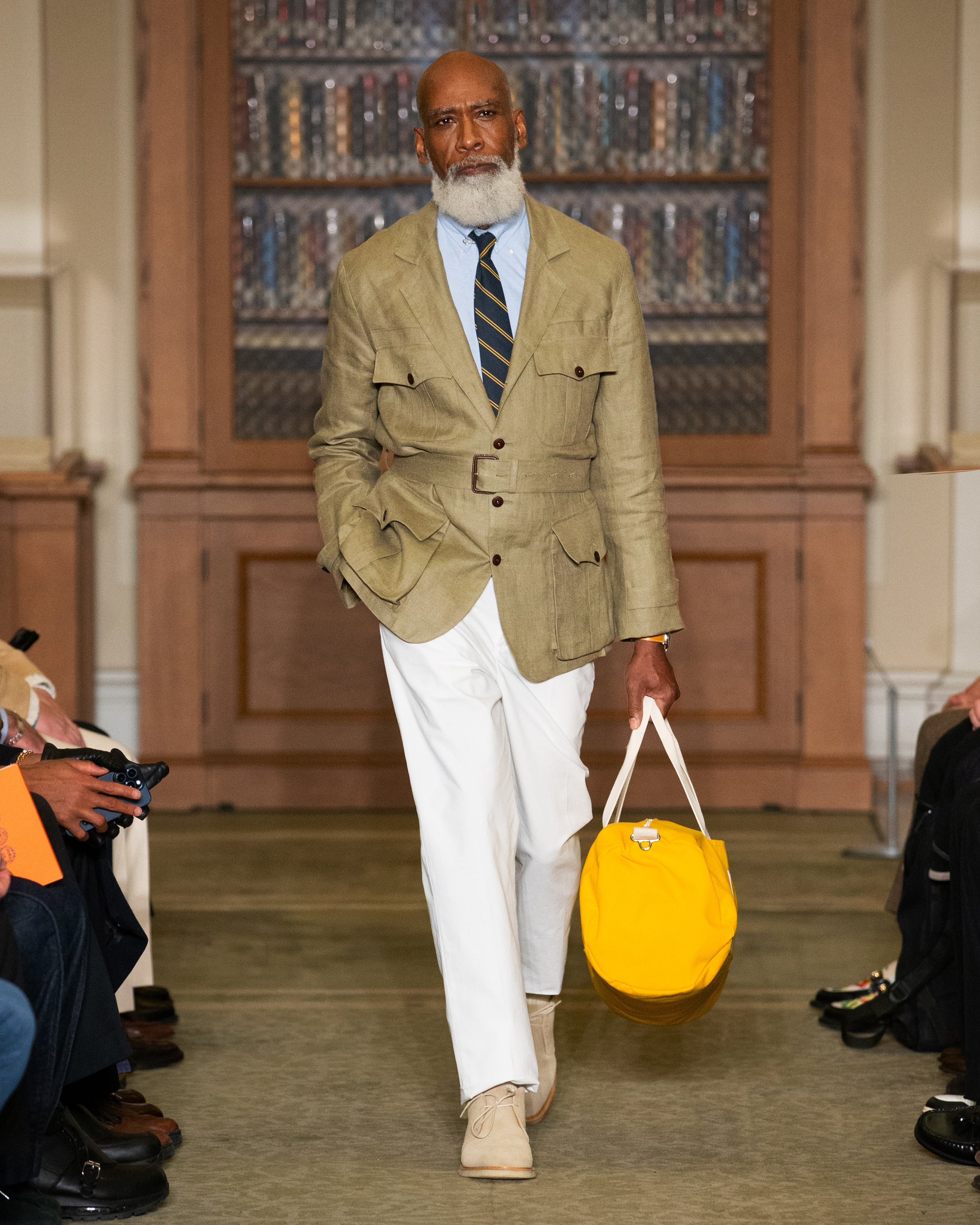 Made-in-USA Yellow Canvas Duffel Bag