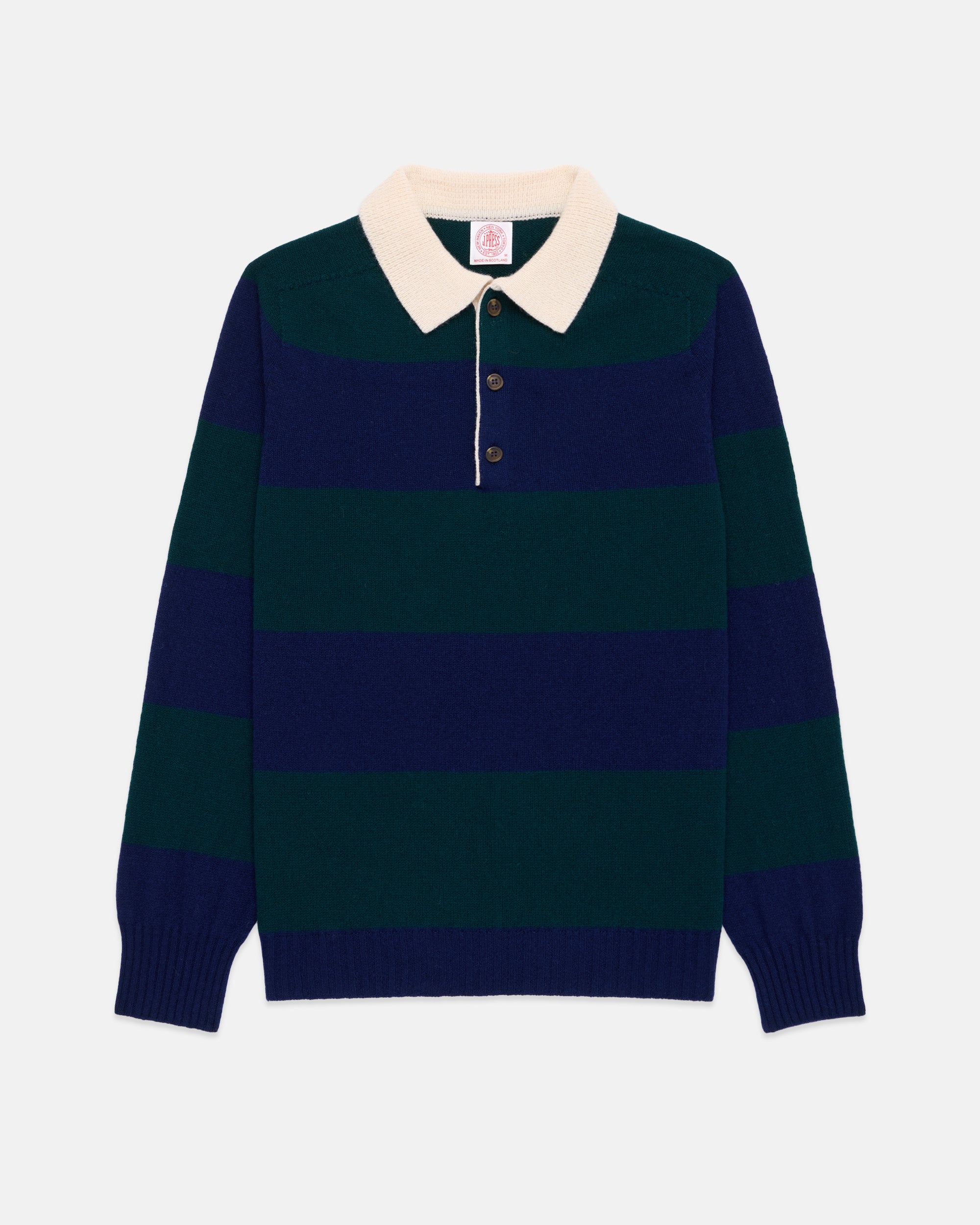 Made-in-Scotland Blue & Green Rugby Sweater