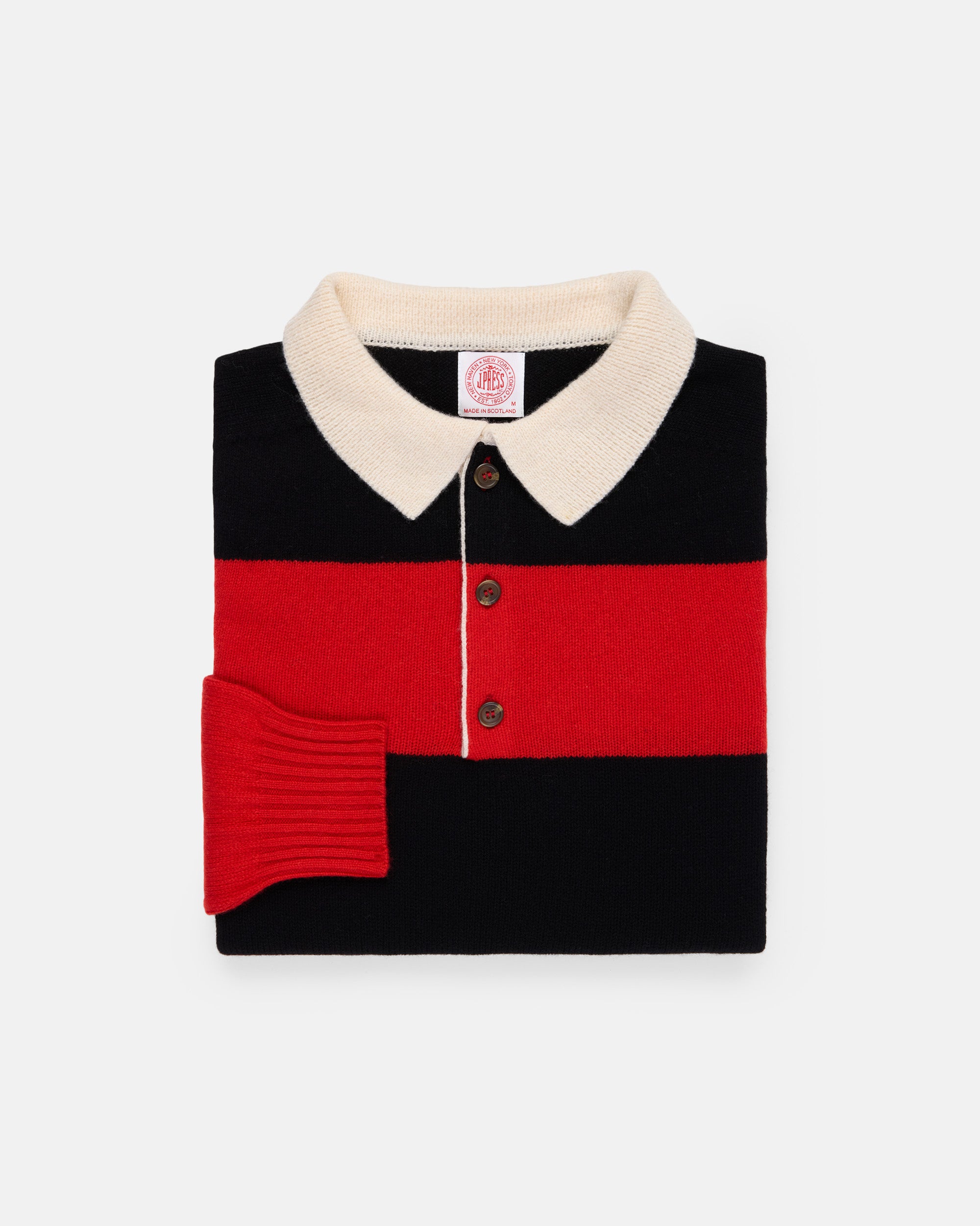 Made-in-Scotland Red & Black Rugby Sweater