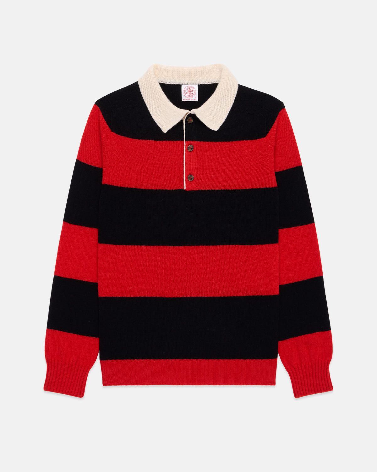 Made-in-Scotland Red & Black Rugby Sweater