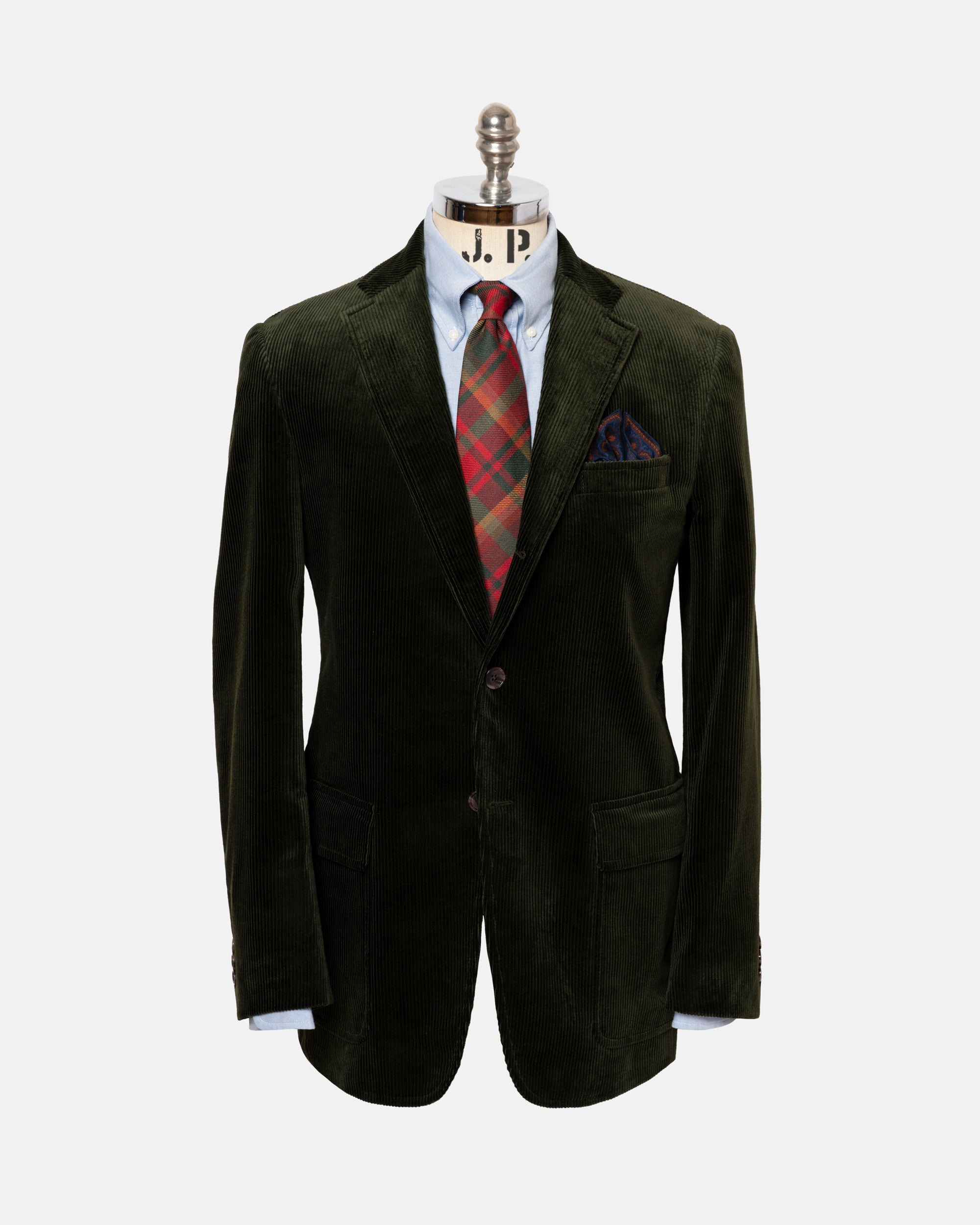 Made-in-USA Olive Duca Visconti Corduroy Sport Coat - Custom Make