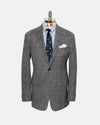 Made-in-USA Black & White Herringbone Cheviot Tweed Sport Coat - Custom Make