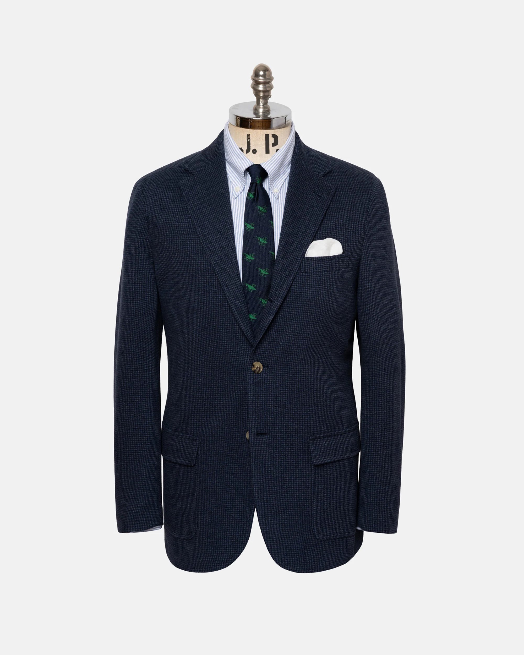 Blue Check Knit Sport Coat