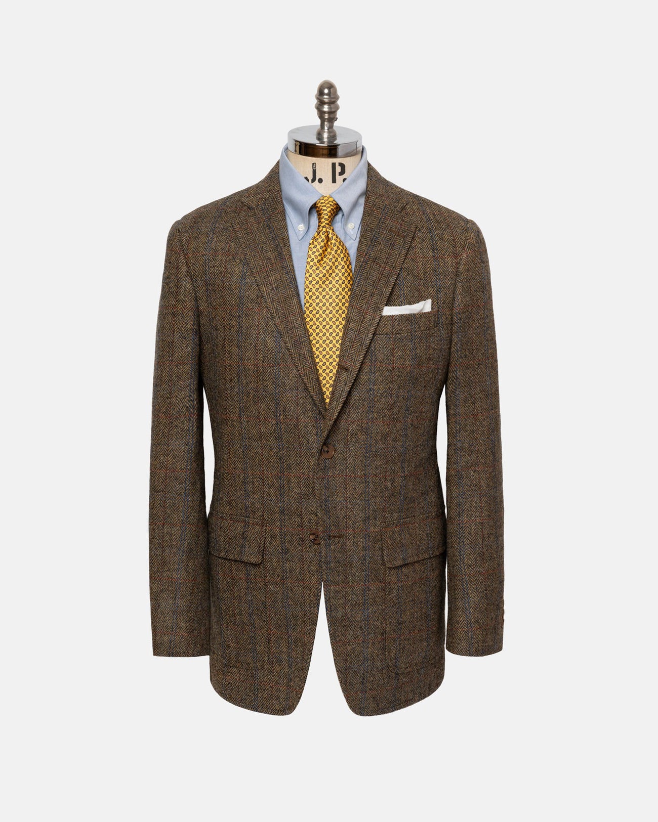 Tan Herringbone Cheviot Tweed Sport Coat | J. PRESS