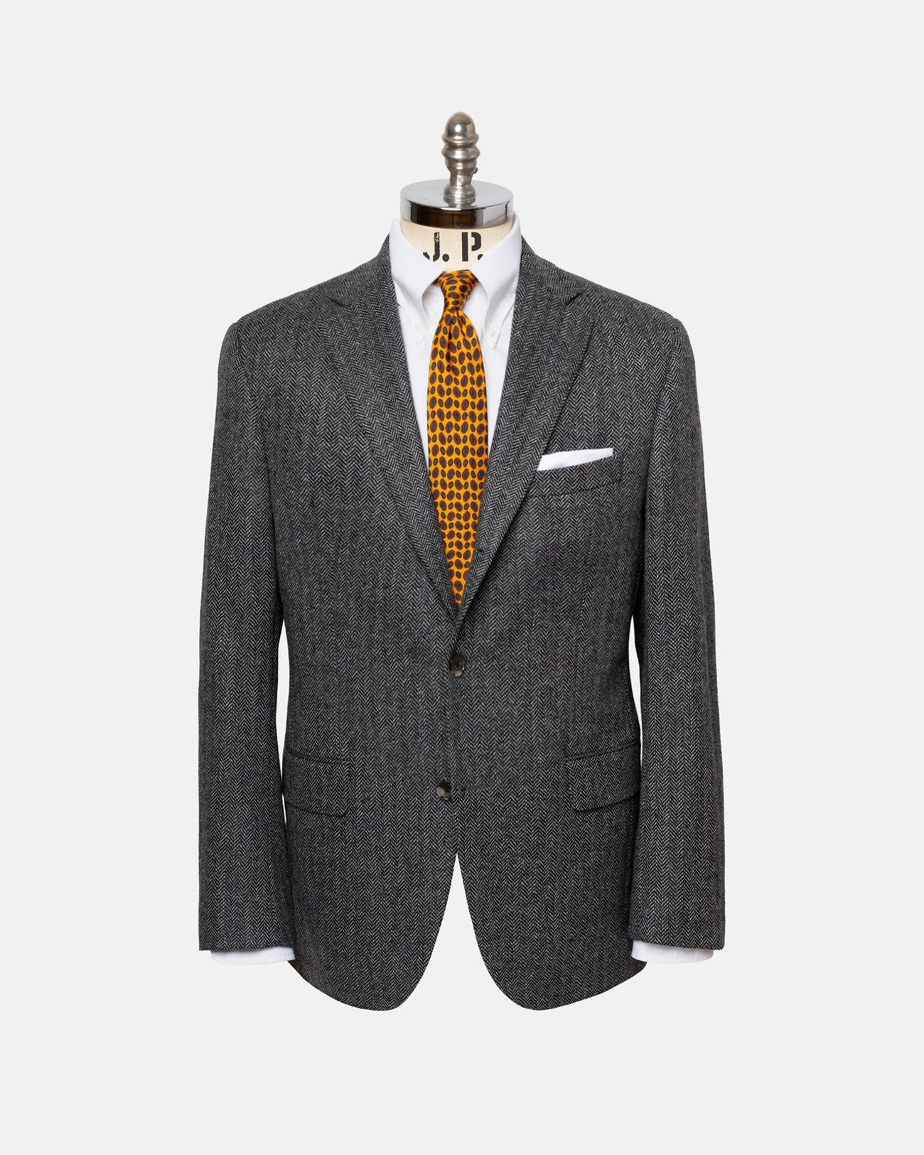 Made-in-Canada Grey Herringbone Wool/Cashmere Sport Coat