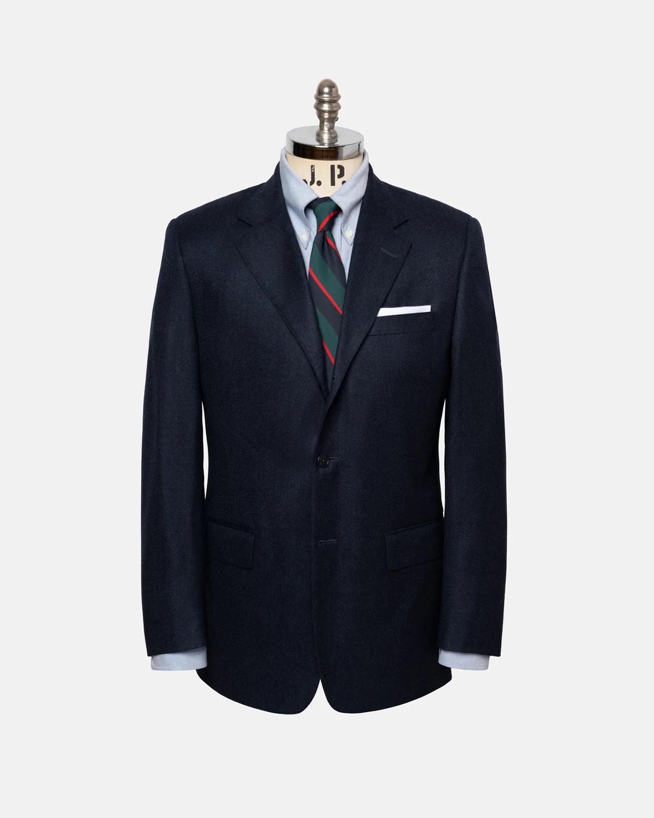 Made-in-Canada Solid Navy Wool Flannel Suit