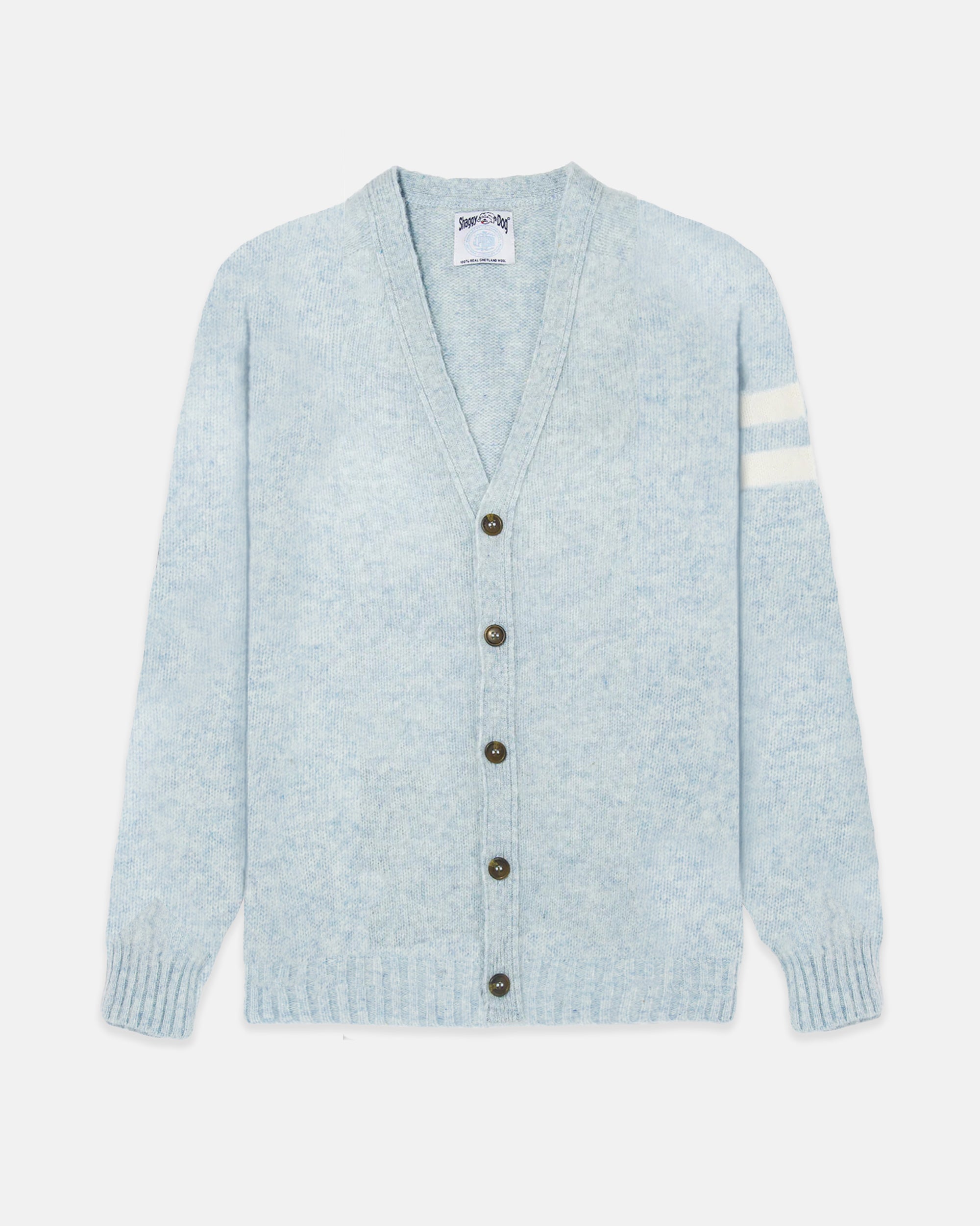 Shaggy Dog University Cardigan - Light Blue | Men's Sweaters - J