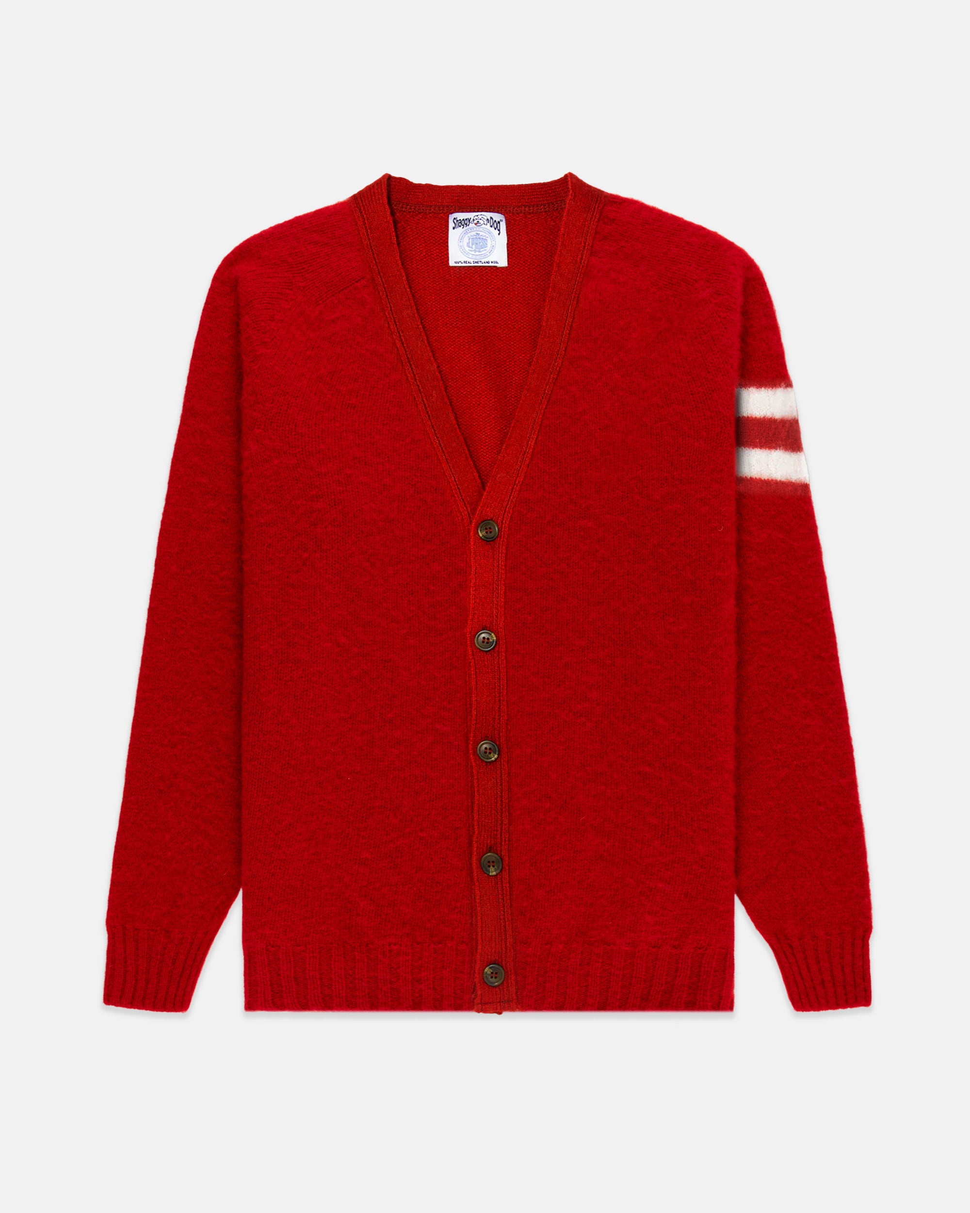Shaggy Dog University Cardigan - Red | Men's Sweaters - J. Press