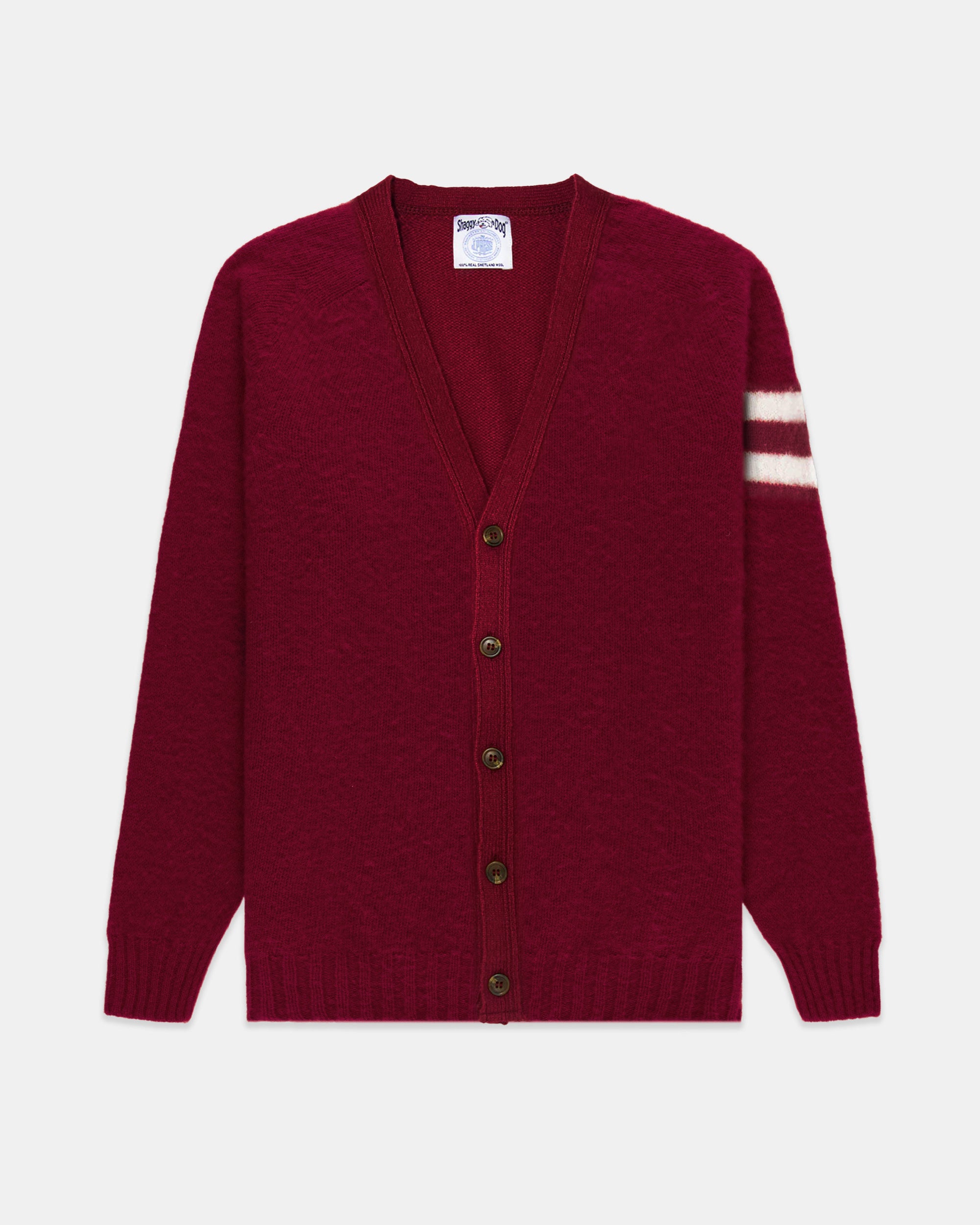 Shaggy Dog University Cardigan - Burgundy | Men's Sweaters - J. Press