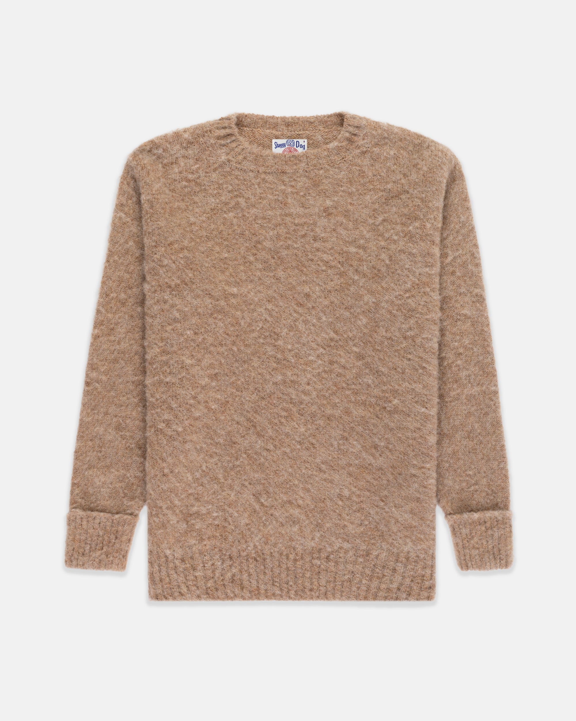 Made-in-Scotland Tan Shaggy Dog Sweater - Classic Fit