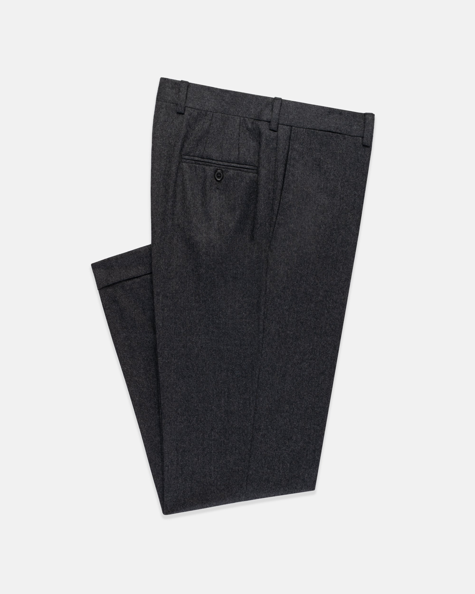 Charcoal Wool Flannel Trousers | J. PRESS