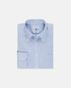Made-in-USA Thomas Mason Navy & Light Blue Check Button Down Shirt - Classic Fit