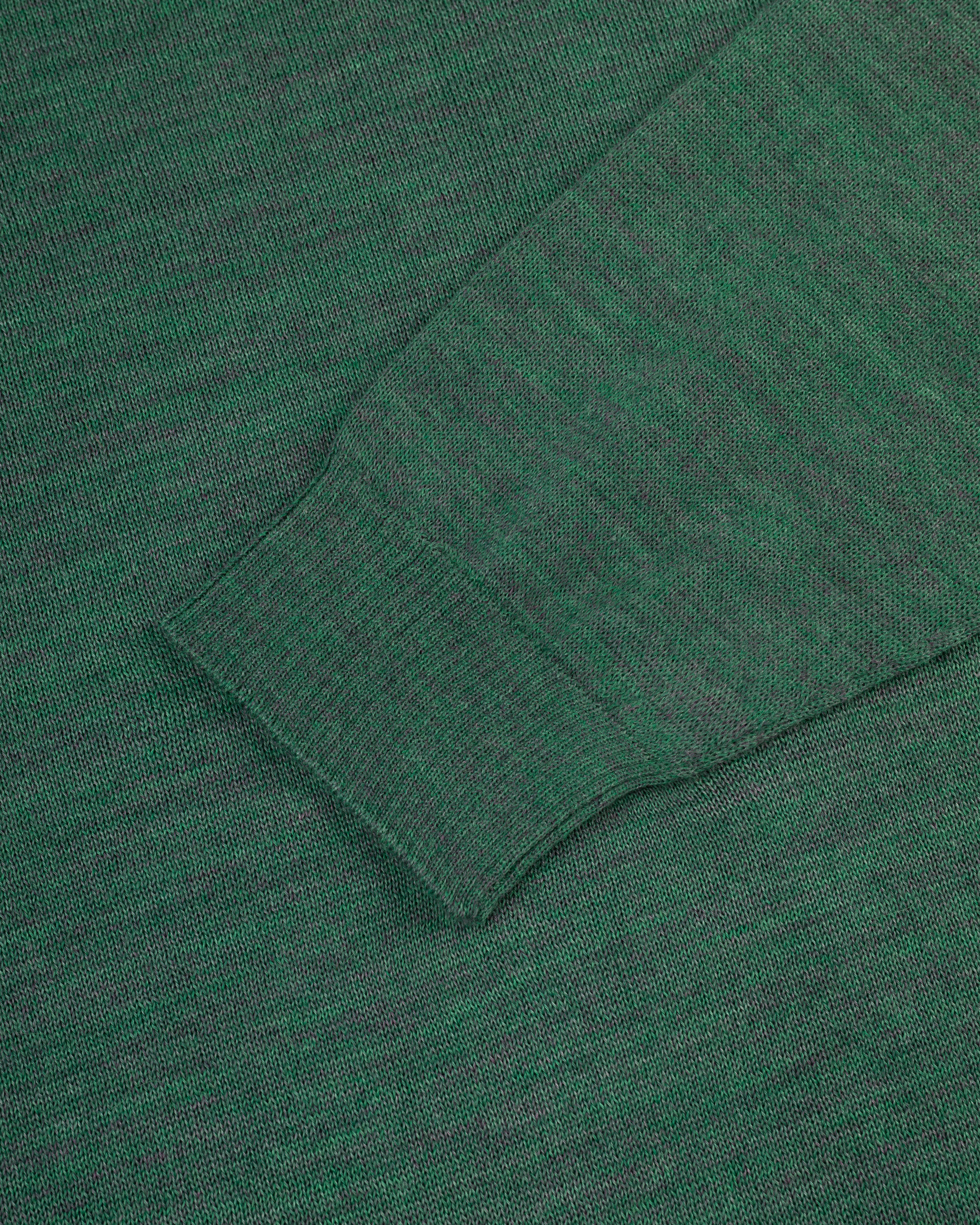 Green Alpaca/Silk Crewneck Sweater - Classic Fit
