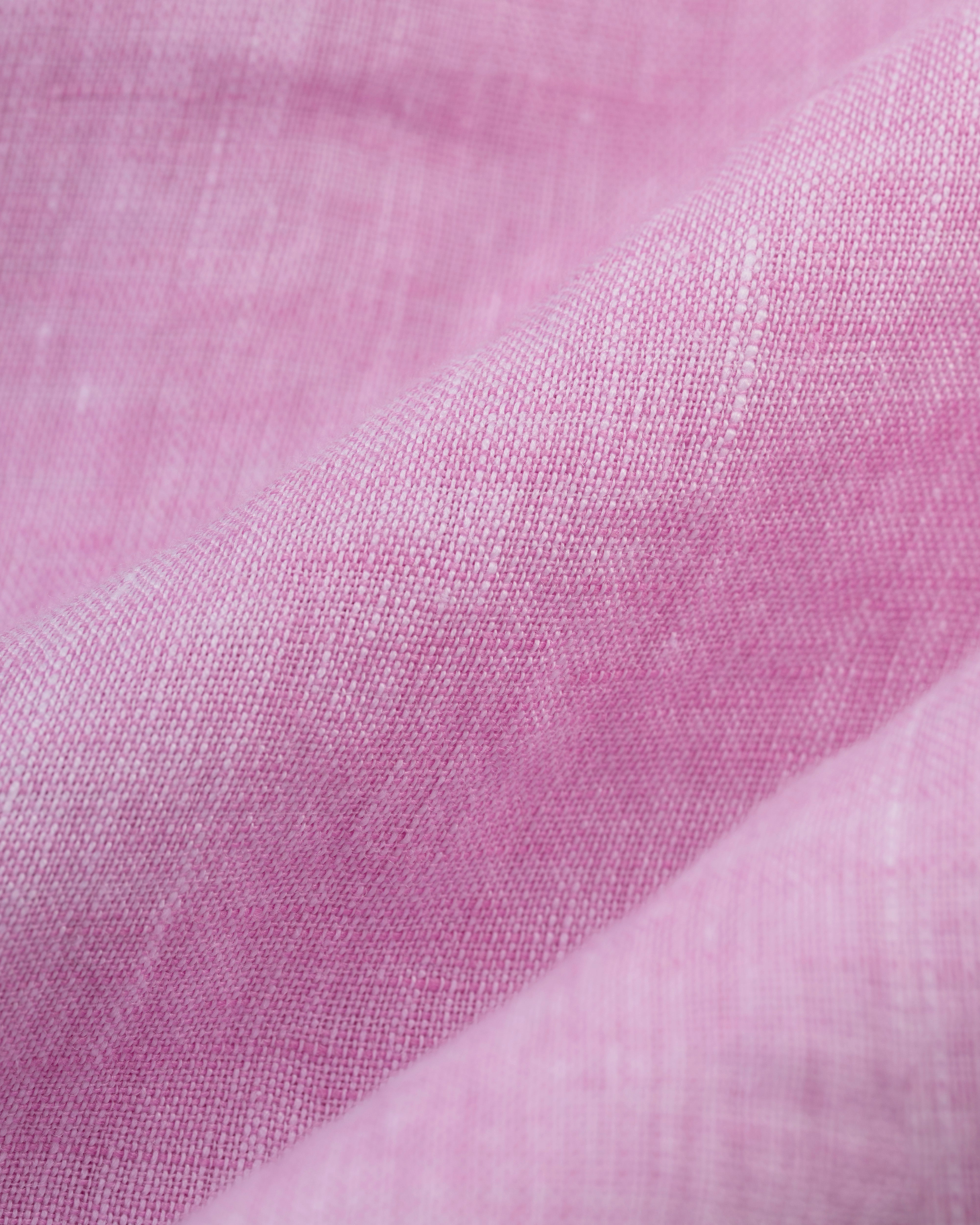 Solid Pink Linen Sport Shirt - Classic Fit
