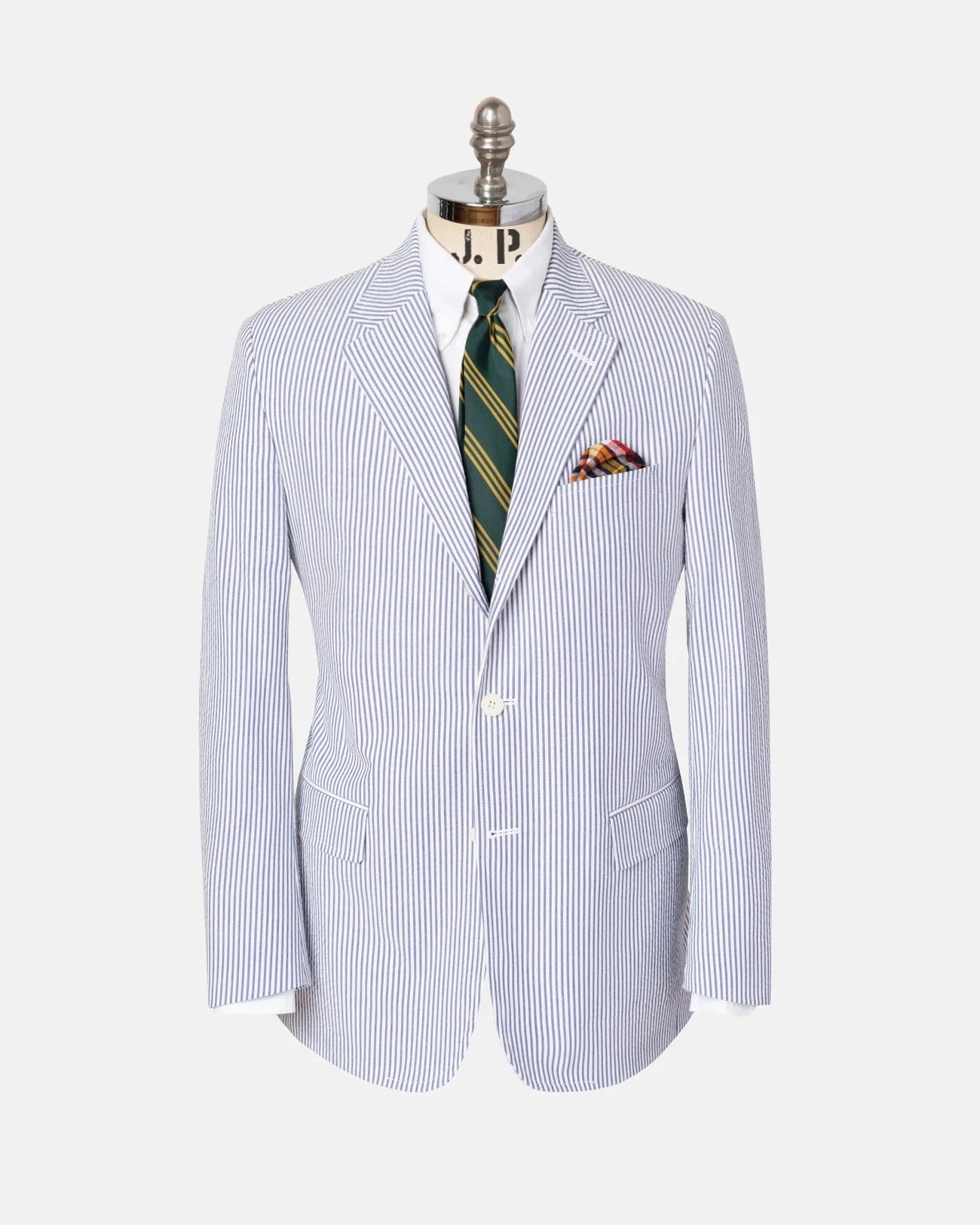 Made-in-Canada Blue Stripe Seersucker Sport Coat
