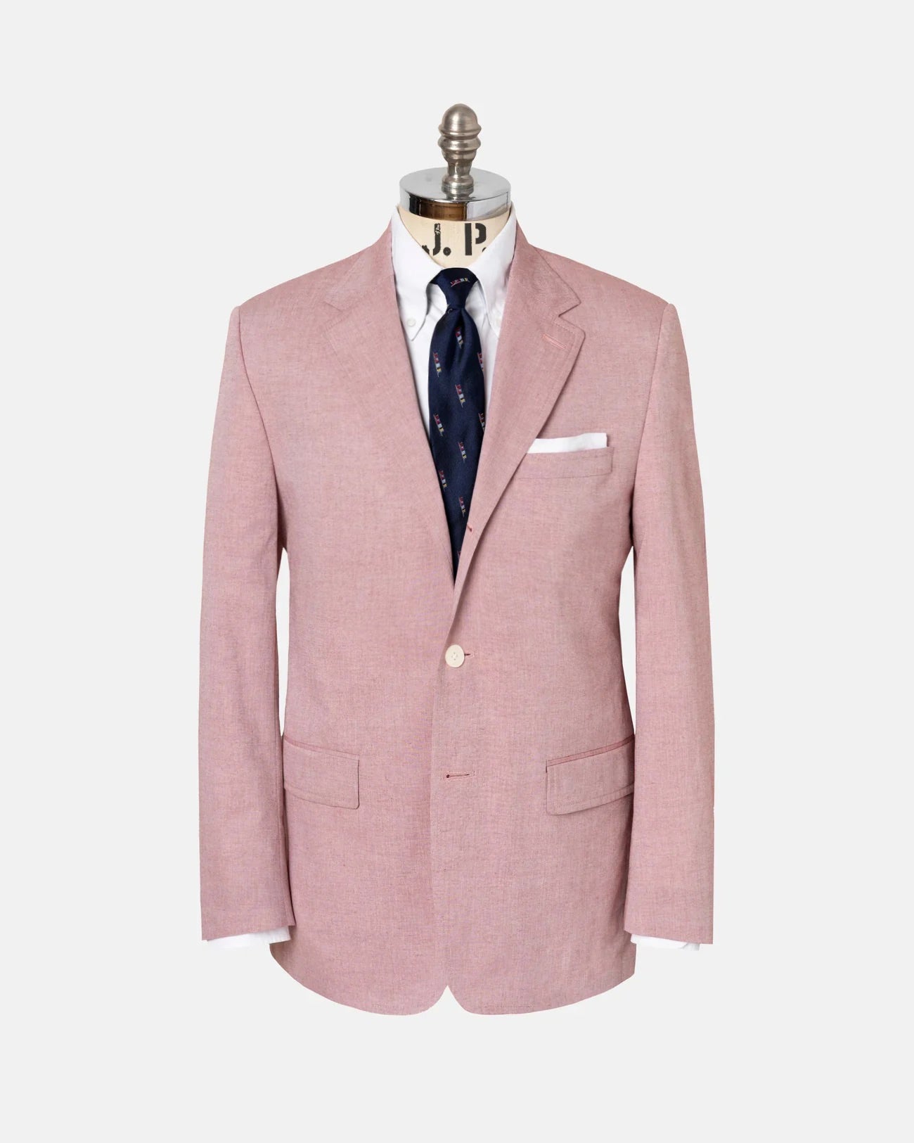 Made-in-Canada Red Cotton Chambray Sport Coat