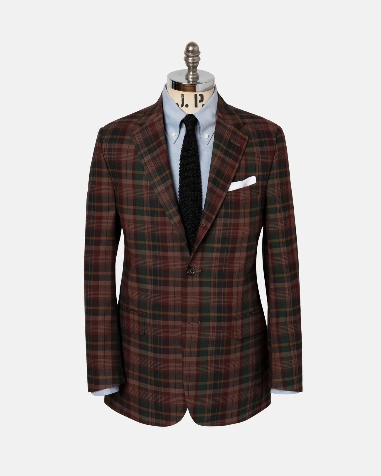 Made-in-Canada Rust & Burgundy Overdyed Authentic Madras Sport Coat