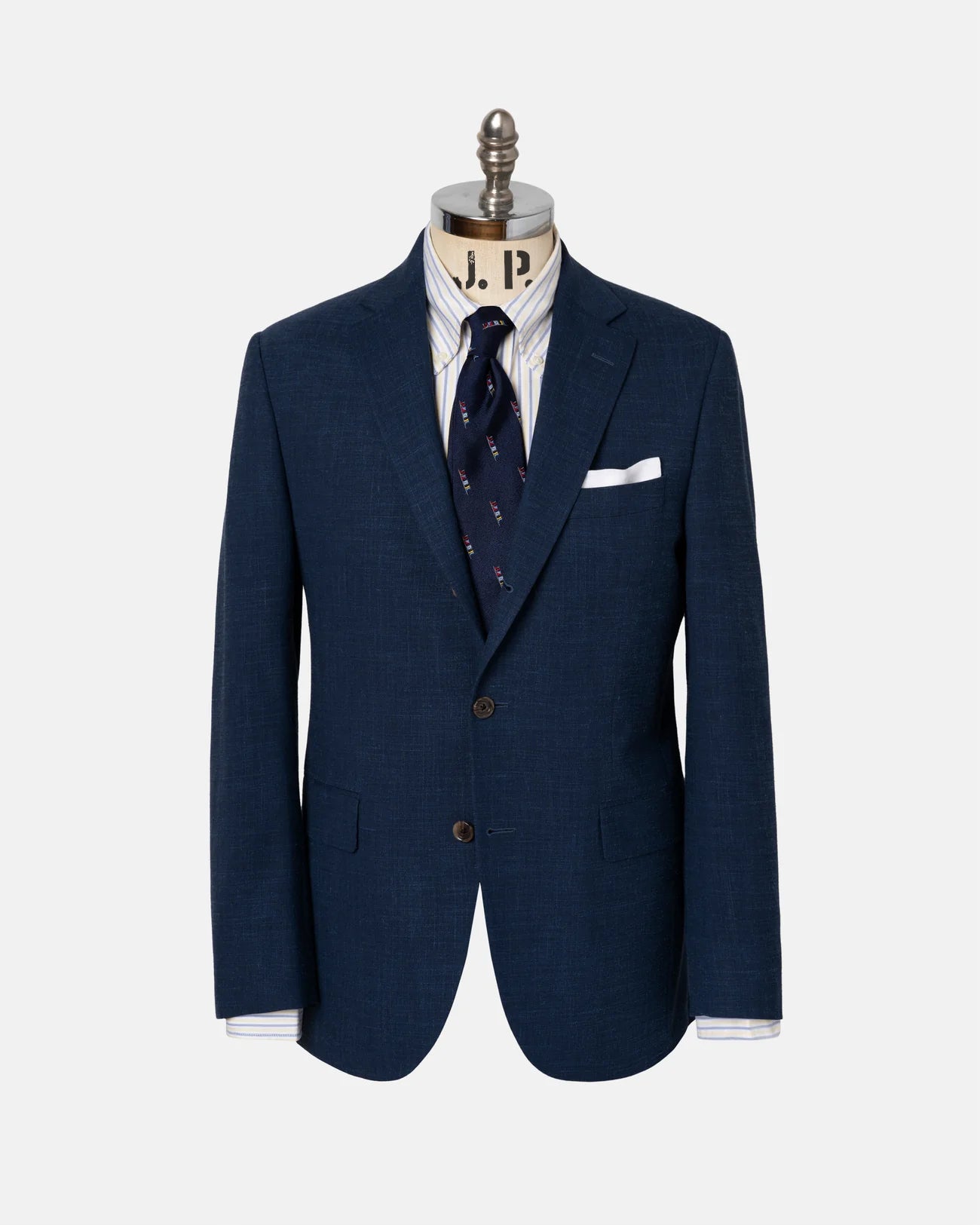 Navy Crash Linen Sport Coat