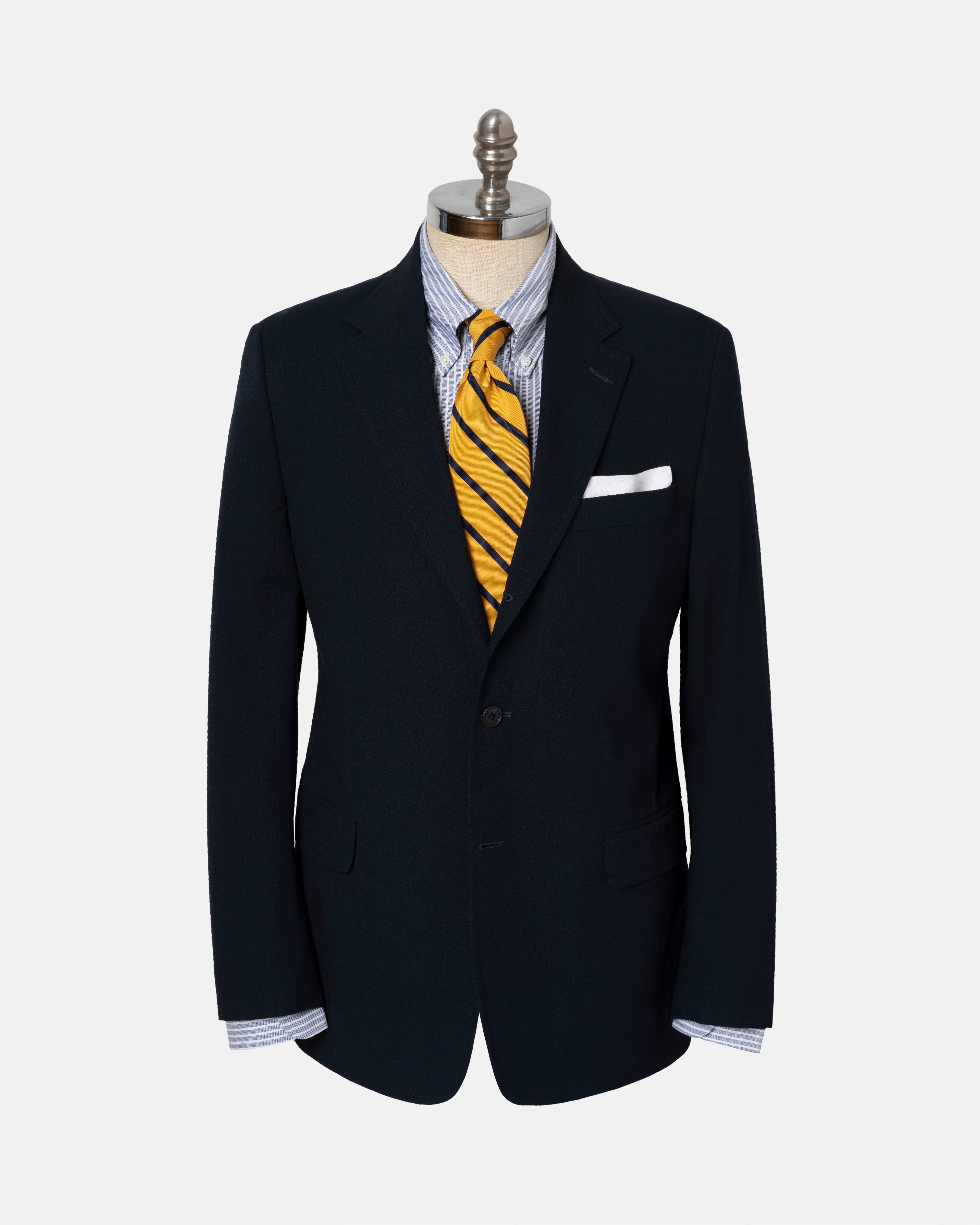 Made-in-Canada Navy Seersucker Sport Coat - Custom Make