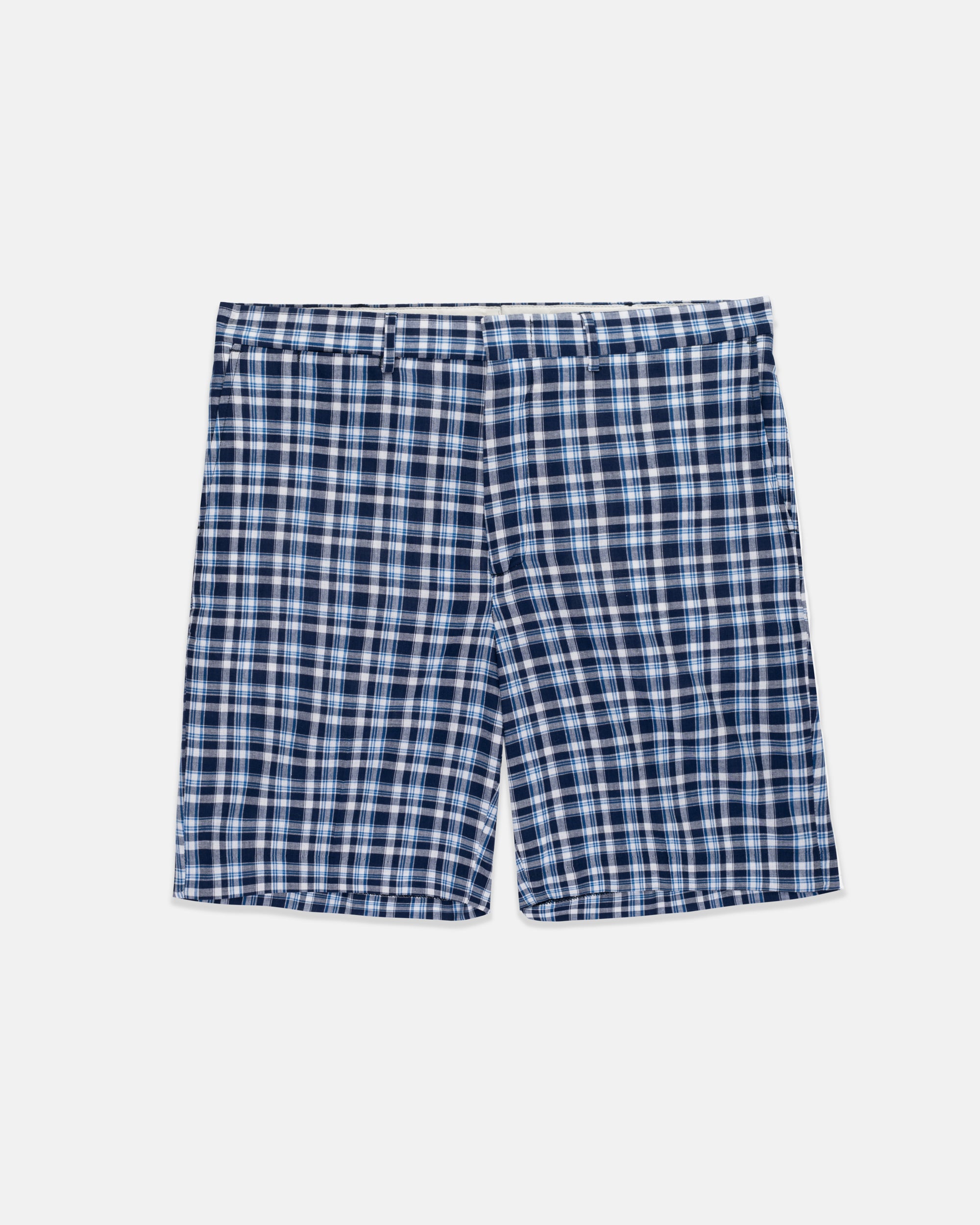 Made-in-USA Navy & White Authentic Madras Shorts