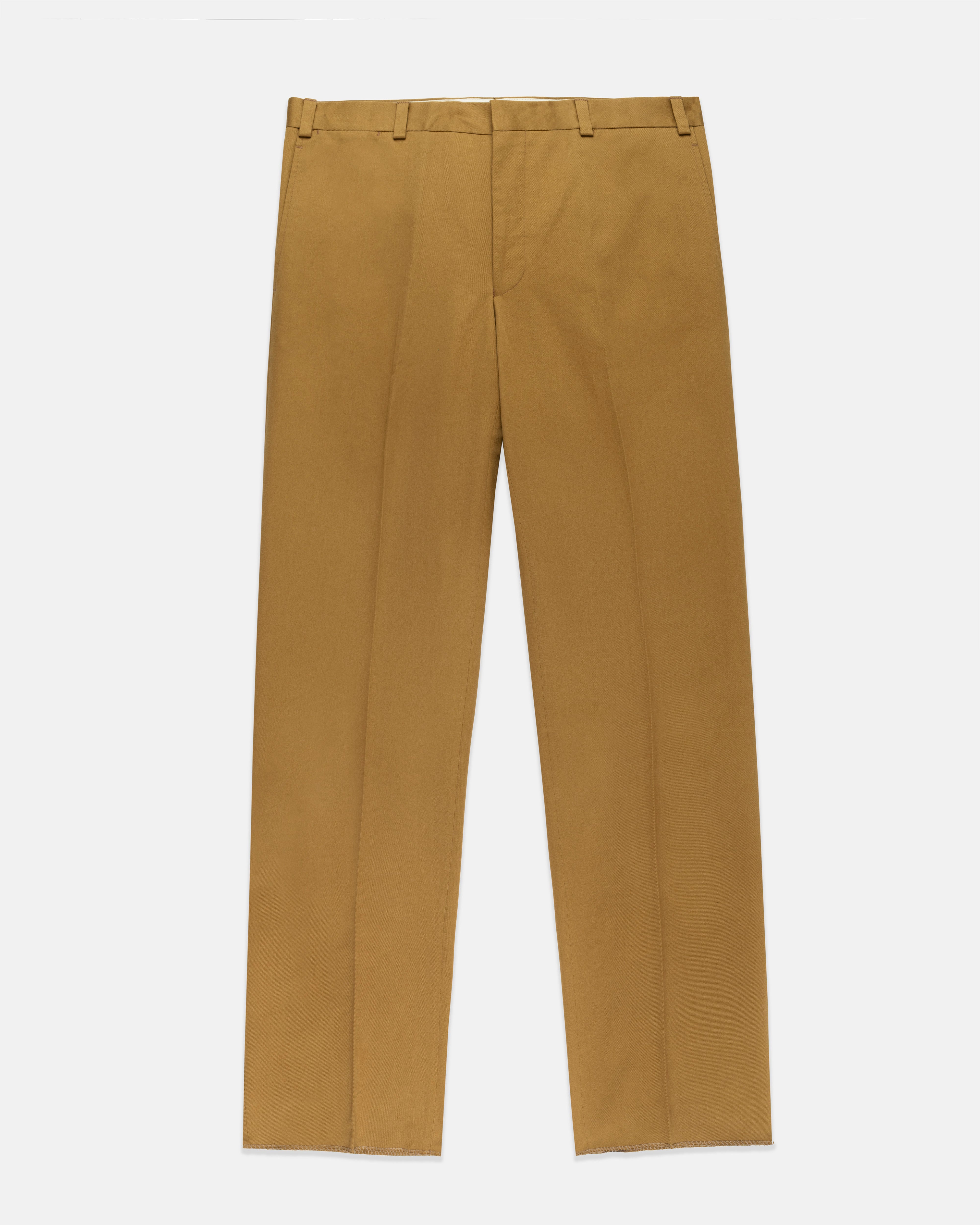 DARK KHAKI COTTON DRILL TROUSER - CLASSIC FIT | J. PRESS