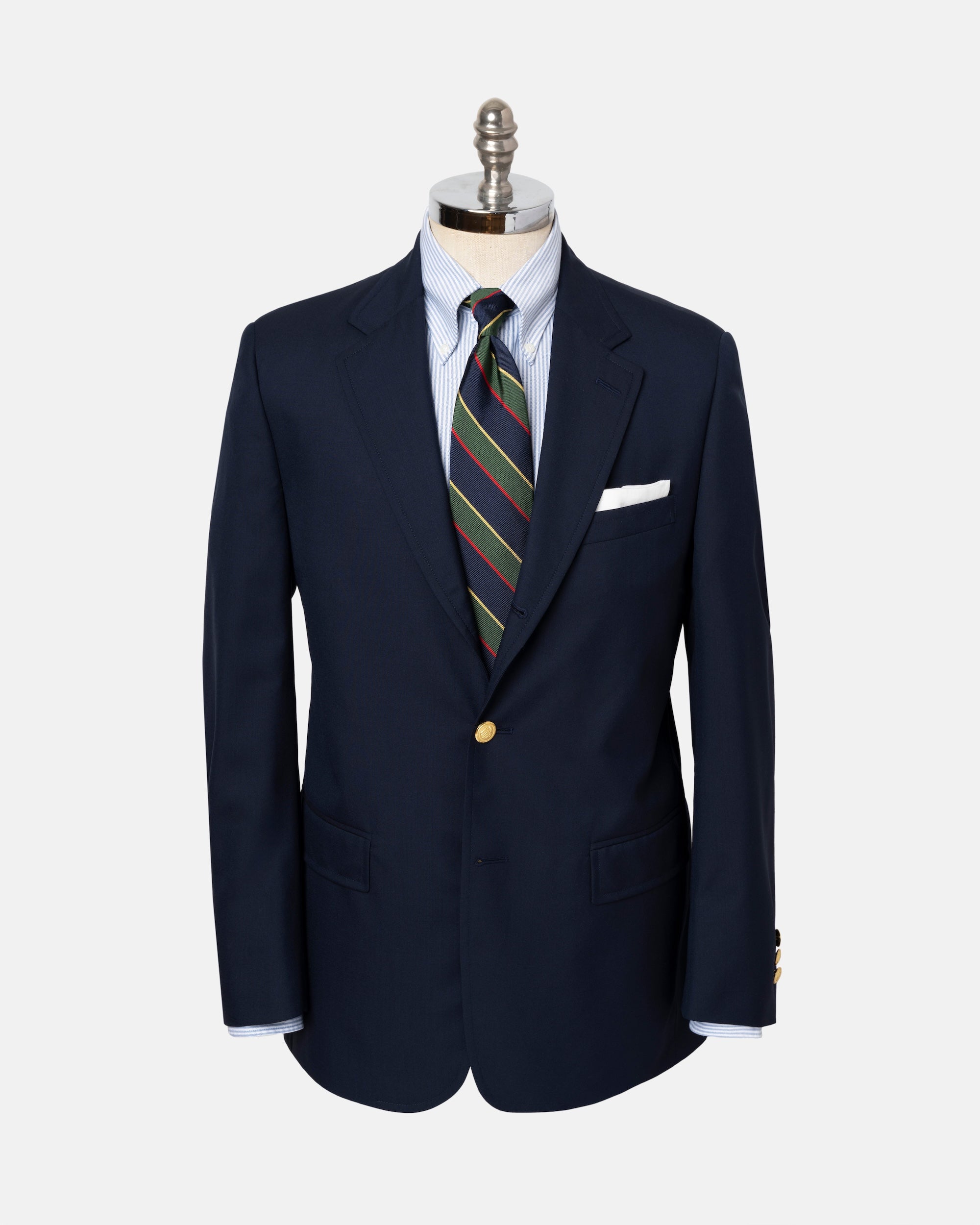 Made-in-Canada Solid Navy Tropical Weight Wool Blazer - Custom Make