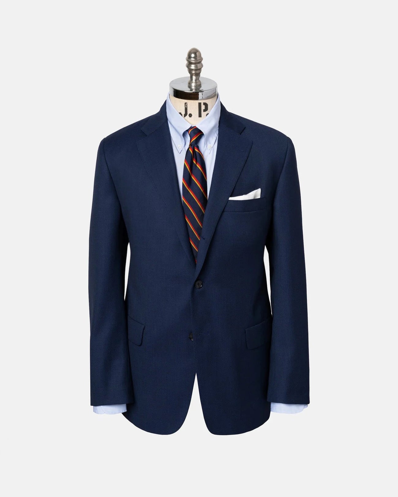 Made-in-USA Blue Birdseye Wool Suit
