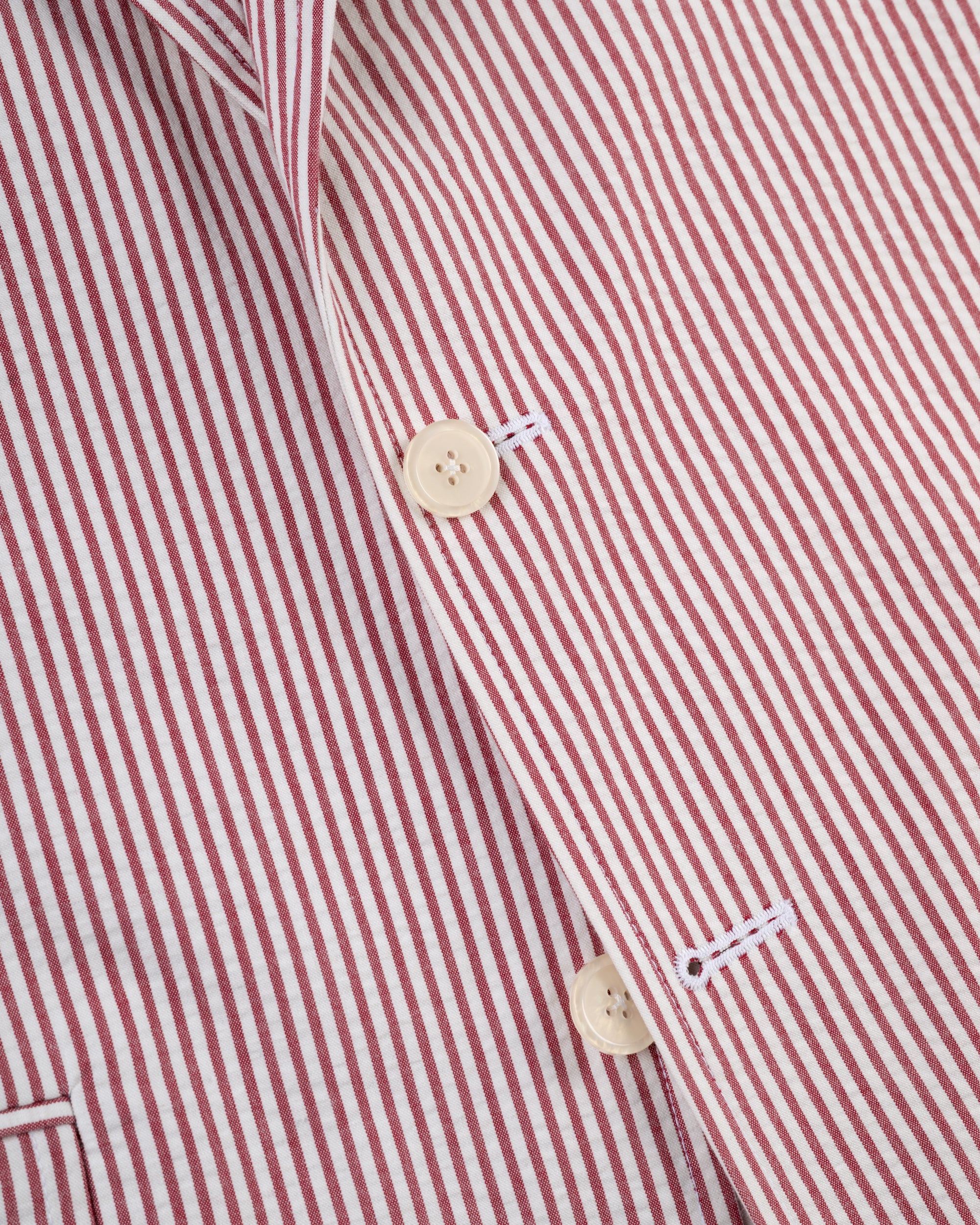 Made-in-Canada Red Stripe Cotton Seersucker Sport Coat