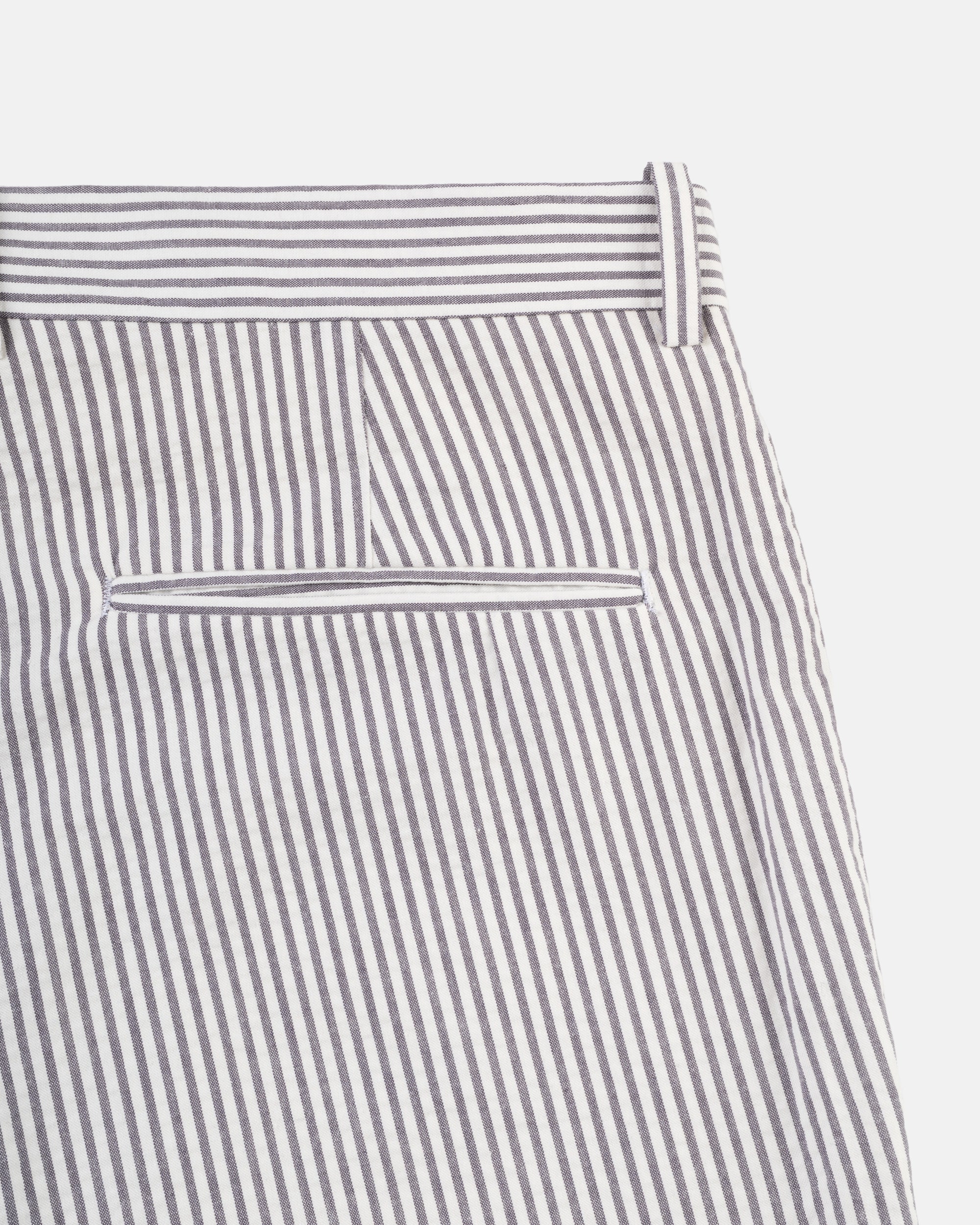 Made-in-Canada Grey Stripe Seersucker Trouser
