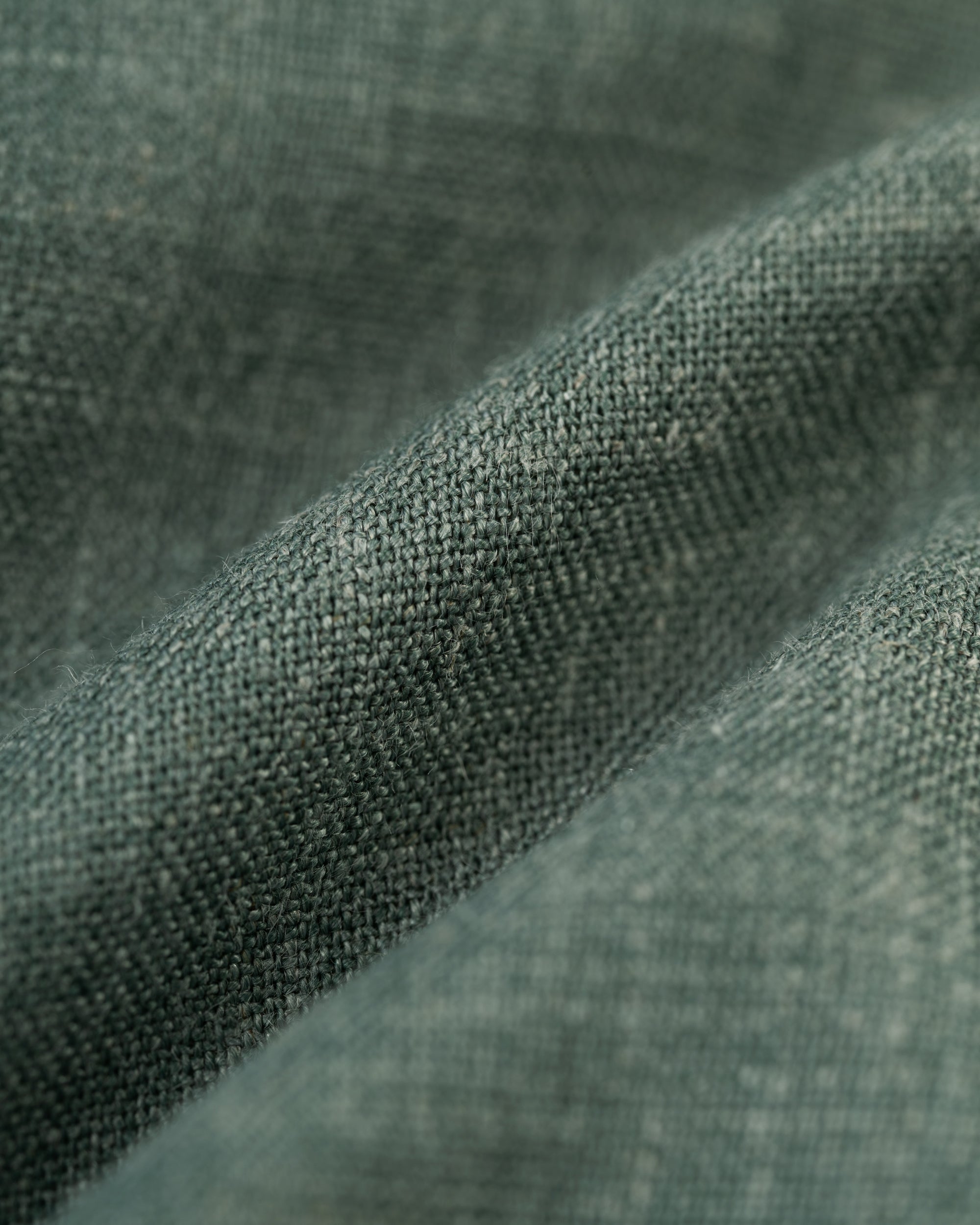 Made-in-Canada Dark Green Crash Linen Trousers